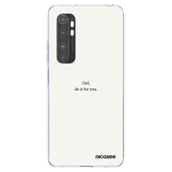 Picasee silikonska prozirna maskica za Xiaomi Mi Note 10 Lite - Girl, do it for you