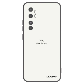 Picasee crna silikonska maskica za Xiaomi Mi Note 10 Lite - Girl, do it for you