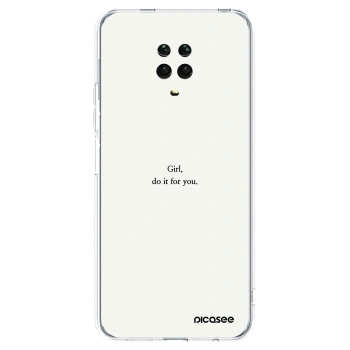 Picasee silikonska prozirna maskica za Xiaomi Redmi Note 9S - Girl, do it for you