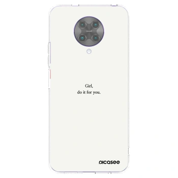 Picasee silikonska prozirna maskica za Xiaomi Poco F2 Pro - Girl, do it for you