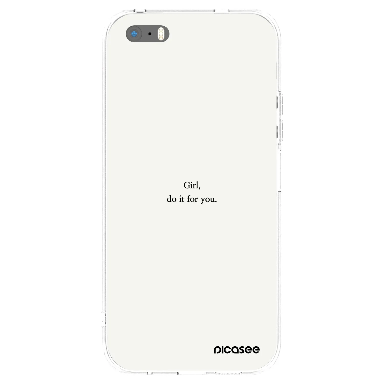 Picasee silikonska prozirna maskica za Apple iPhone 5/5S/SE - Girl, do it for you