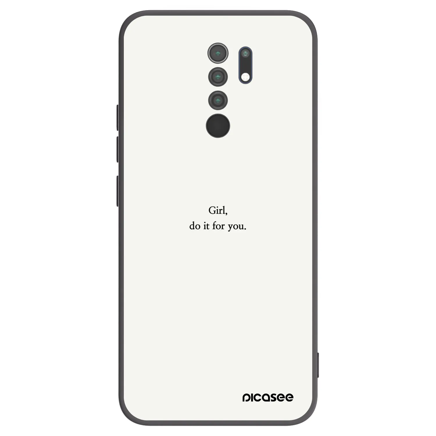 Picasee crna silikonska maskica za Xiaomi Redmi 9 - Girl, do it for you