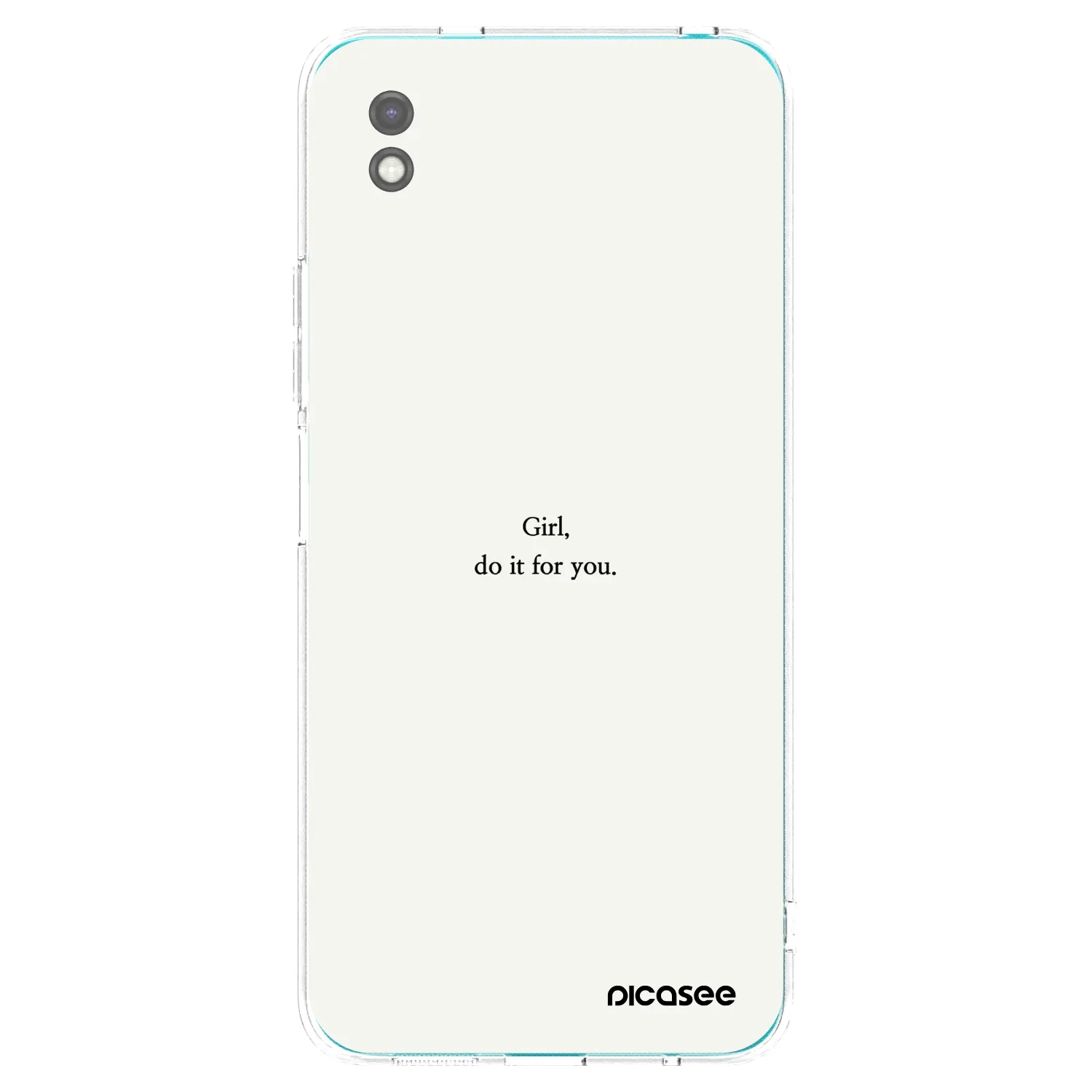Picasee crna silikonska maskica za Xiaomi Redmi 9A - Girl, do it for you
