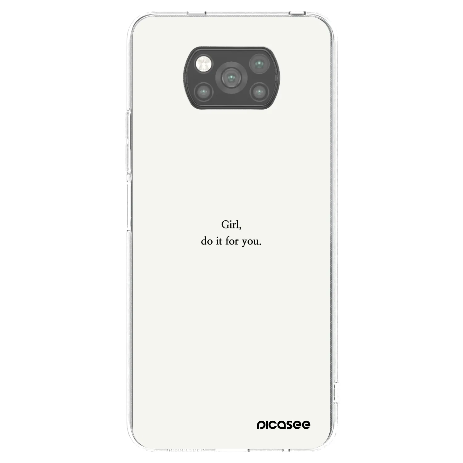 Picasee crna silikonska maskica za Xiaomi Poco X3 - Girl, do it for you
