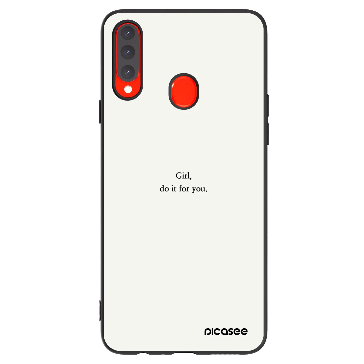 Picasee crna silikonska maskica za Samsung Galaxy A20s - Girl, do it for you