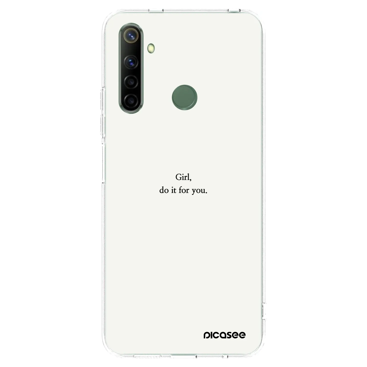 Picasee silikonska prozirna maskica za Realme 6i - Girl, do it for you
