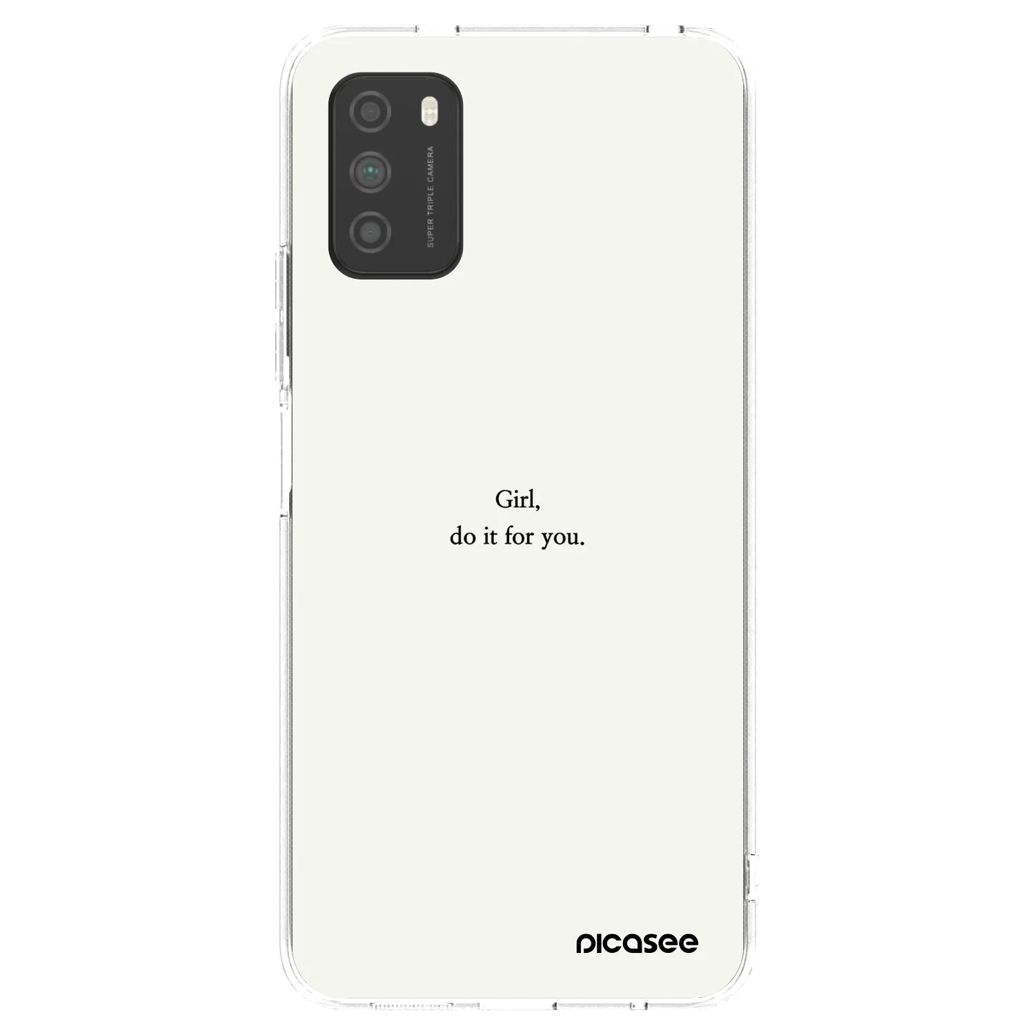 Picasee silikonska prozirna maskica za Xiaomi Poco M3 - Girl, do it for you