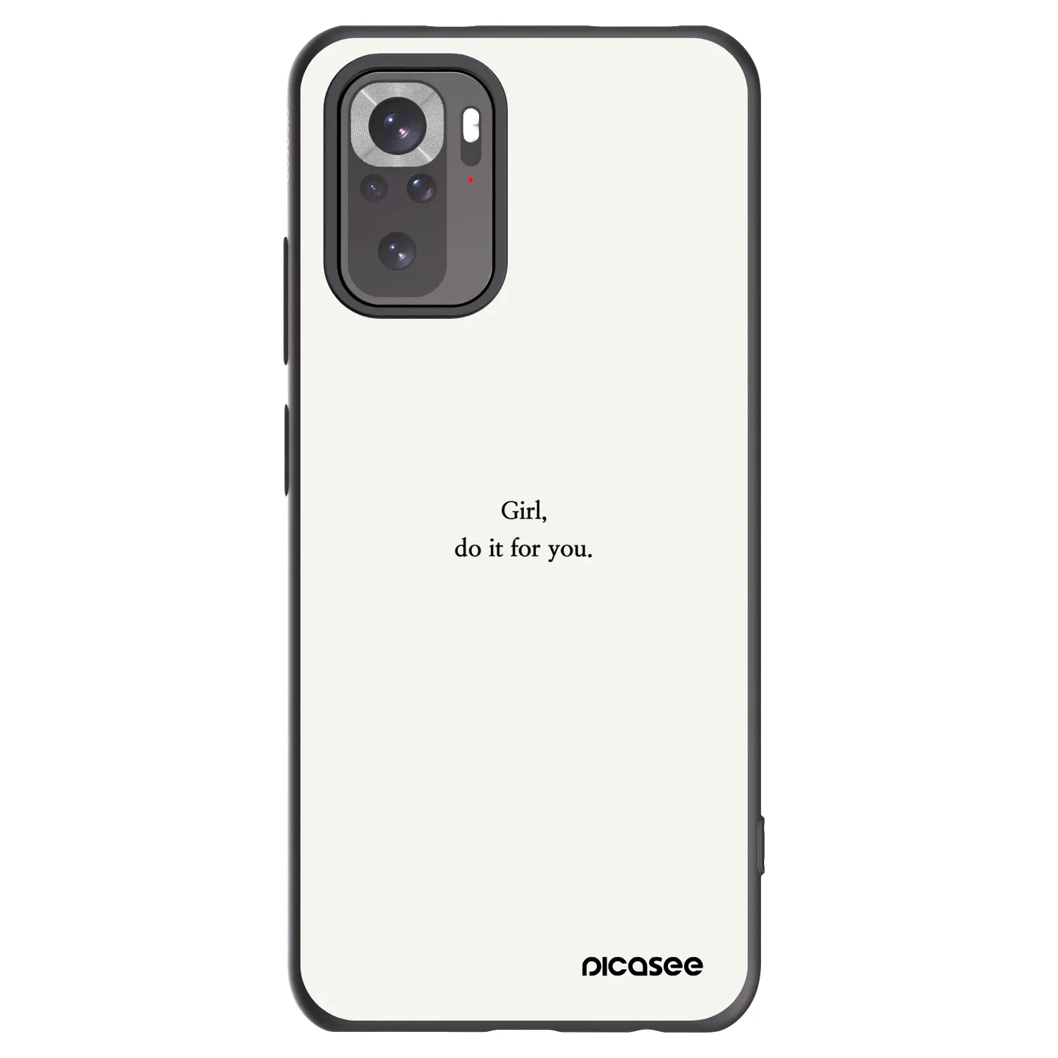 Picasee crna silikonska maskica za Xiaomi Redmi Note 10 - Girl, do it for you