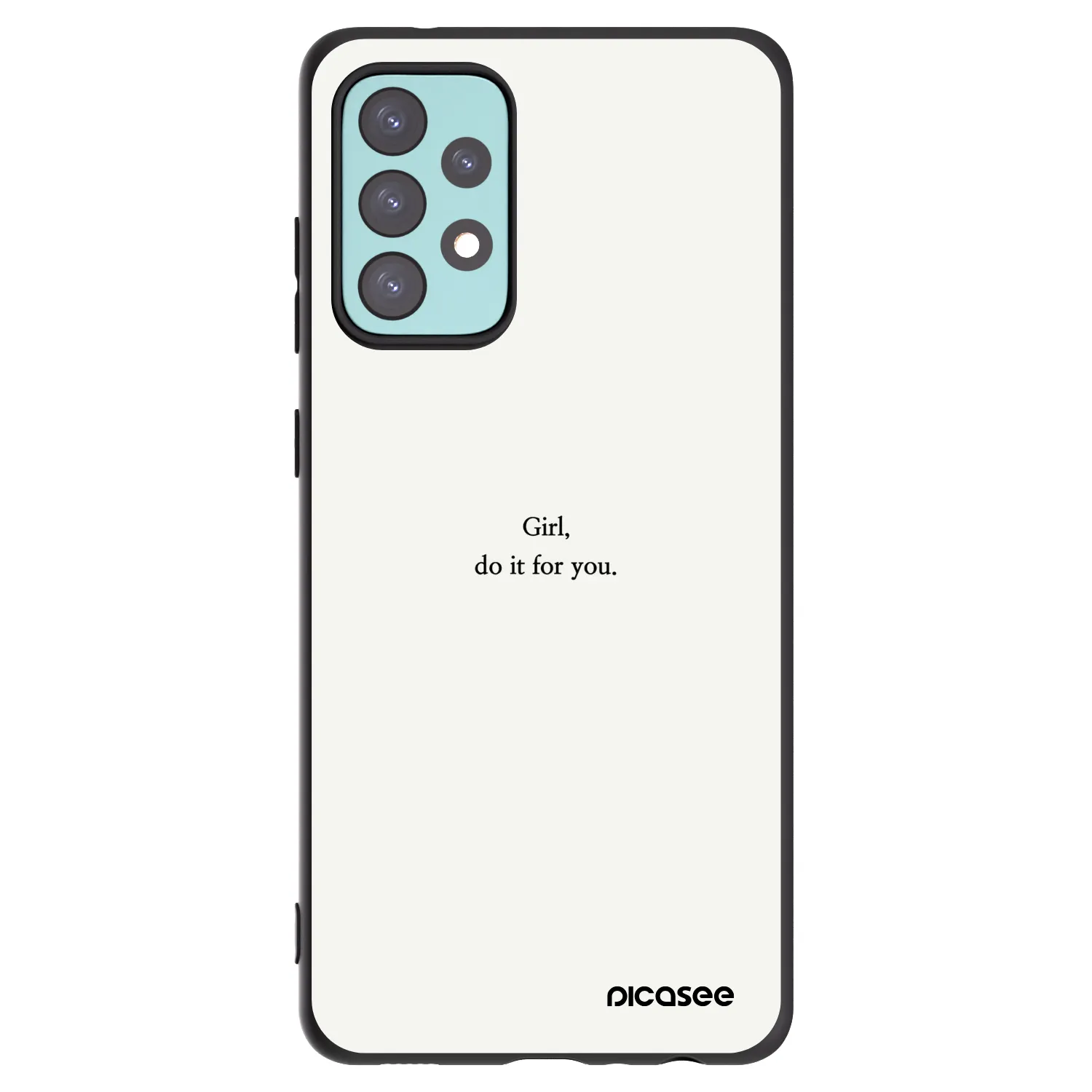 Picasee crna silikonska maskica za Samsung Galaxy A72 A725F - Girl, do it for you