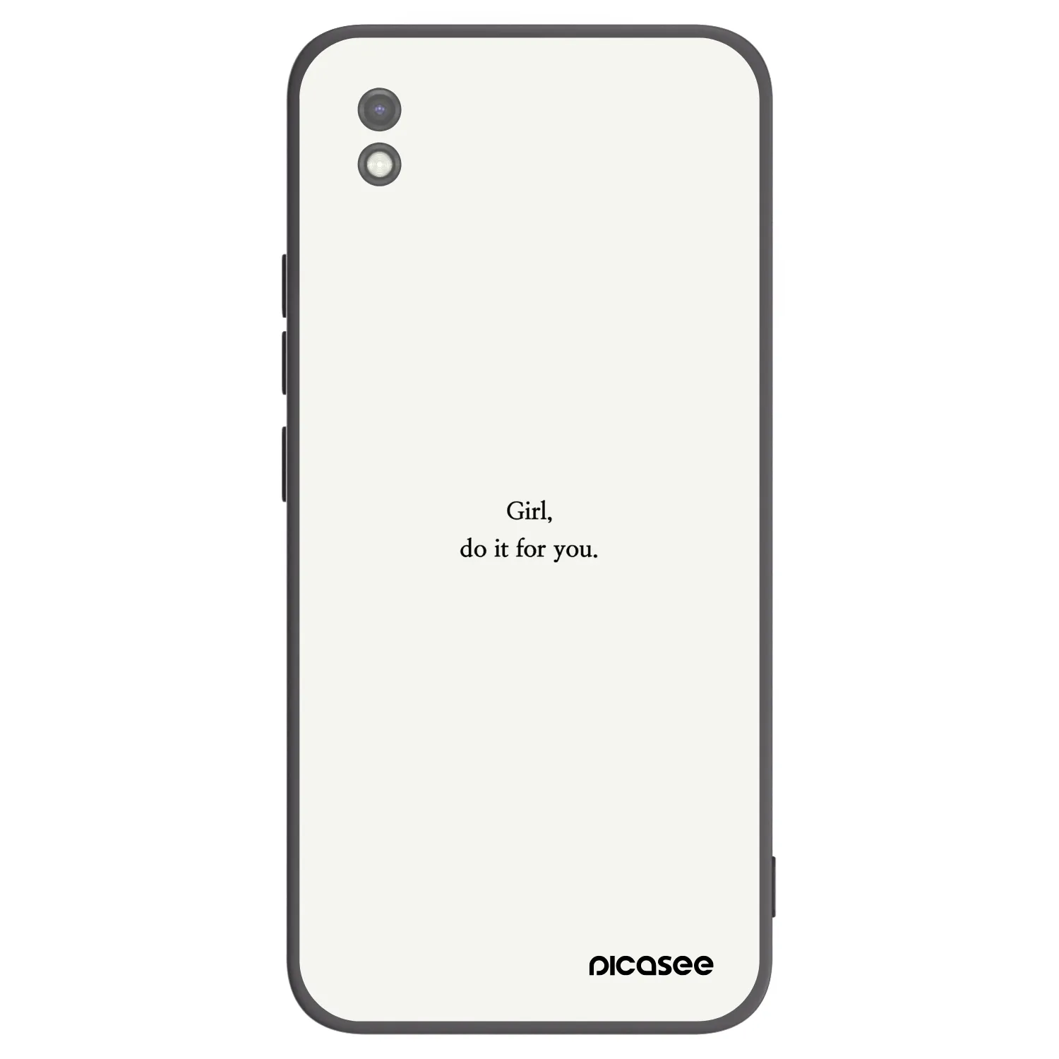 Picasee crna silikonska maskica za Xiaomi Redmi 9AT - Girl, do it for you