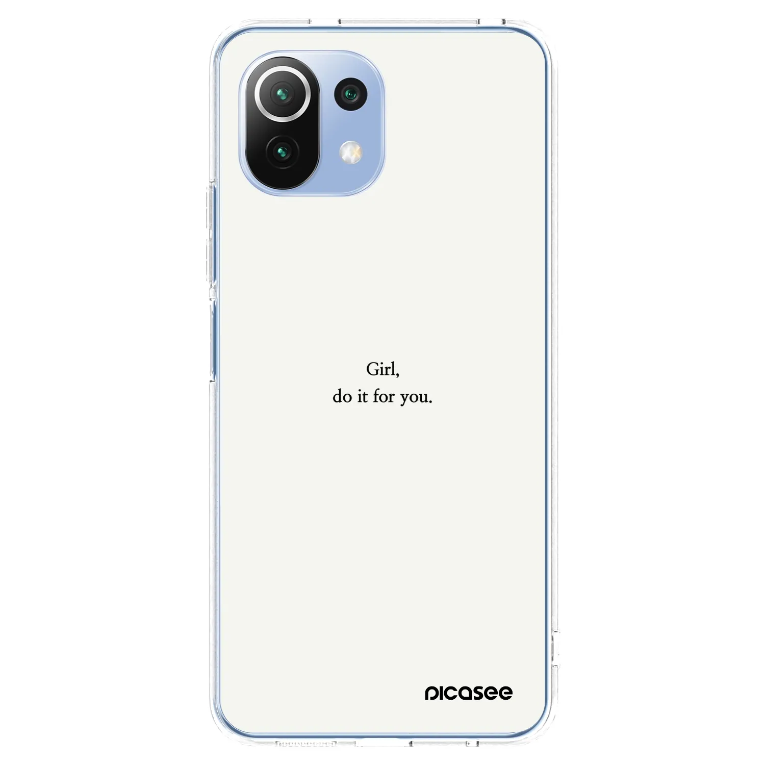 Picasee silikonska prozirna maskica za Xiaomi Mi 11 Lite - Girl, do it for you