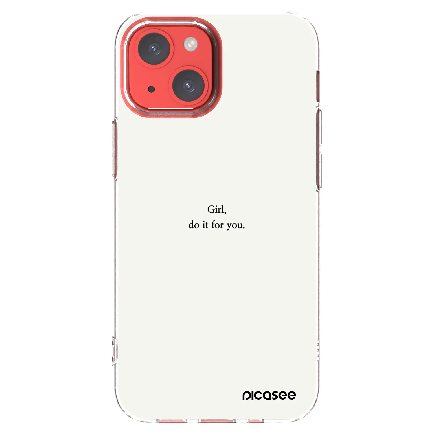 Picasee silikonska prozirna maskica za Apple iPhone 13 mini - Girl, do it for you