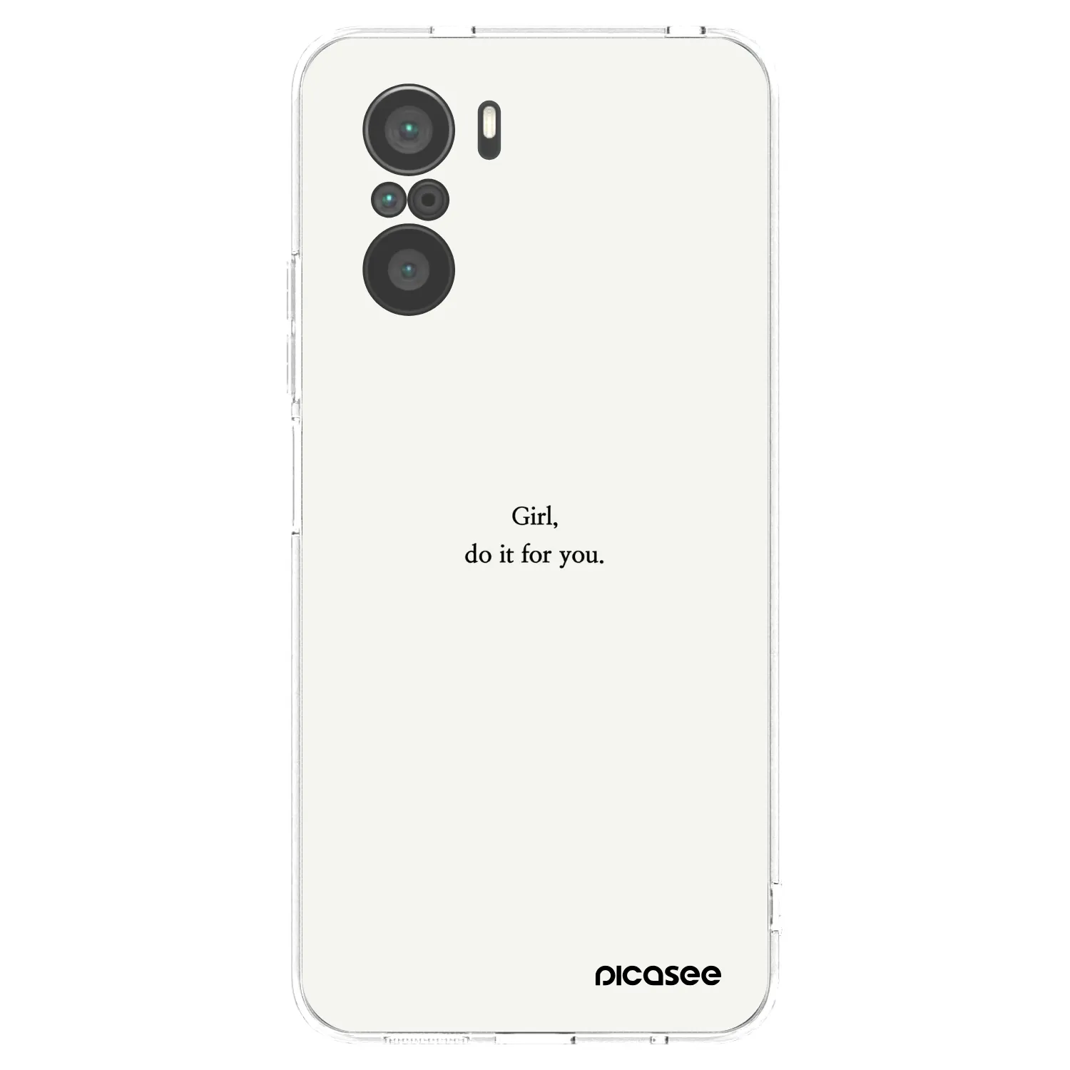 Picasee silikonska prozirna maskica za Xiaomi Poco F3 - Girl, do it for you