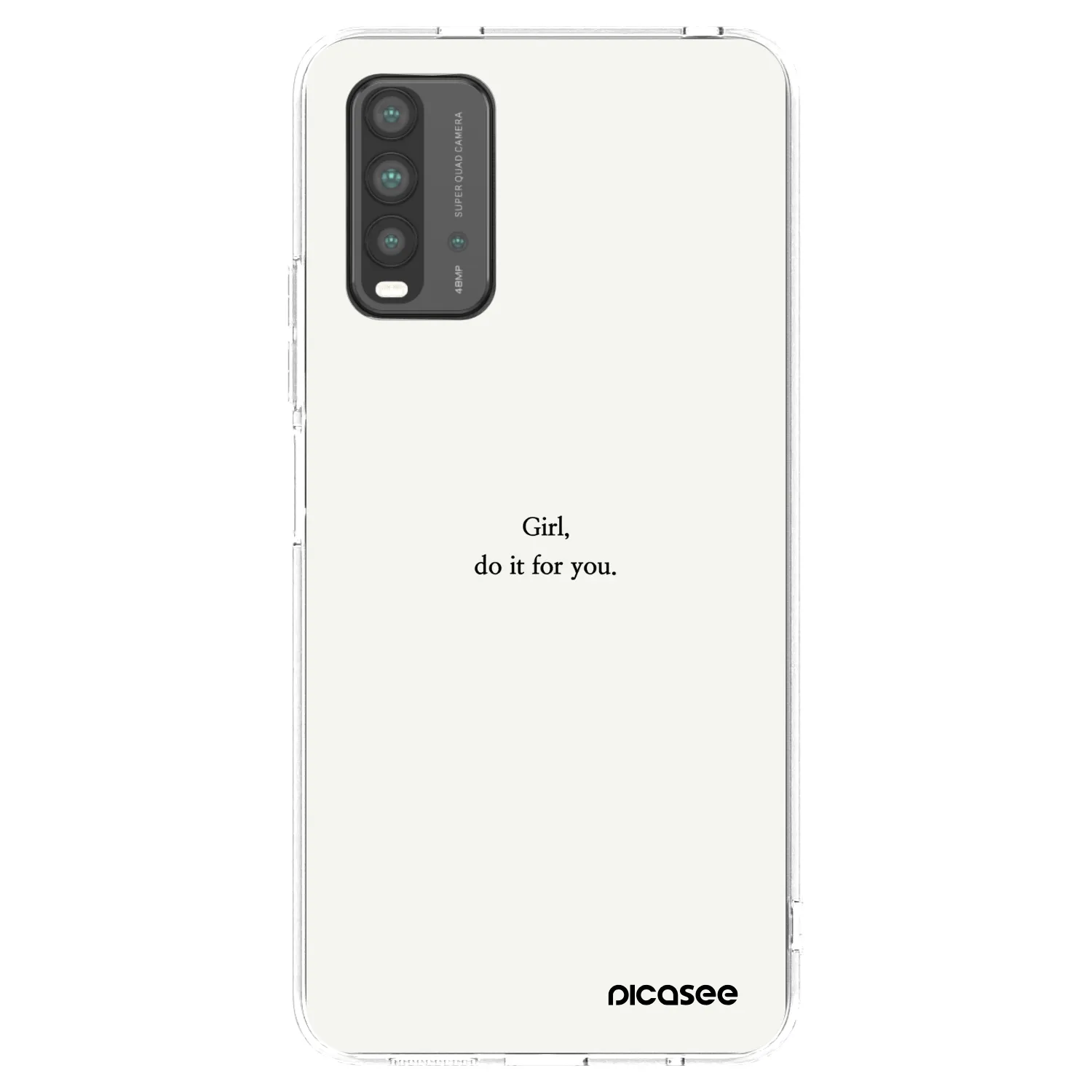 Picasee silikonska prozirna maskica za Xiaomi Redmi 9T - Girl, do it for you