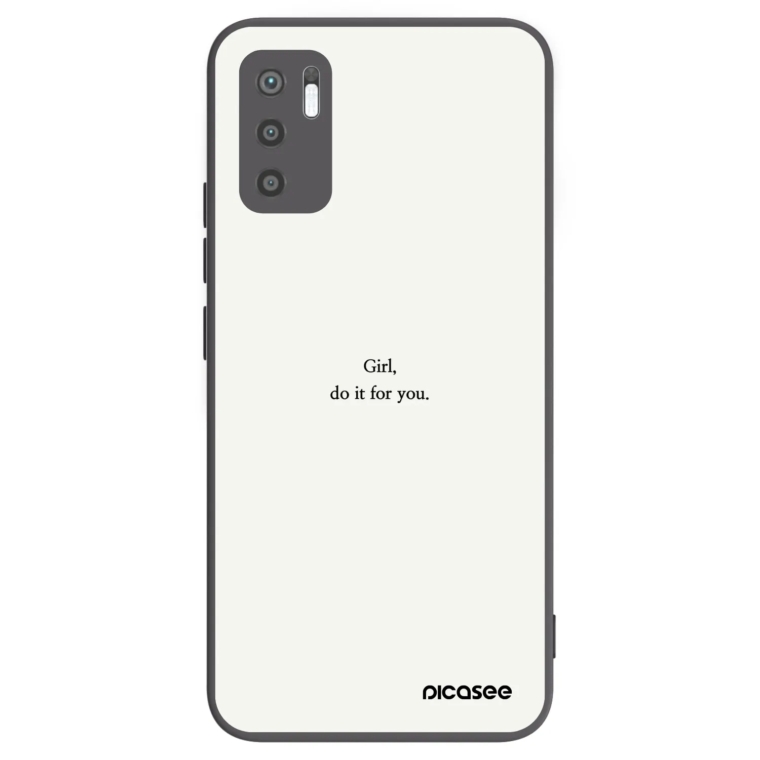 Picasee crna silikonska maskica za Xiaomi Redmi Note 10 5G - Girl, do it for you