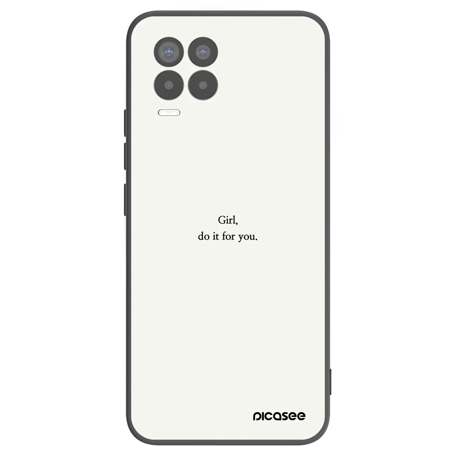 Picasee crna silikonska maskica za Realme 8 4G - Girl, do it for you