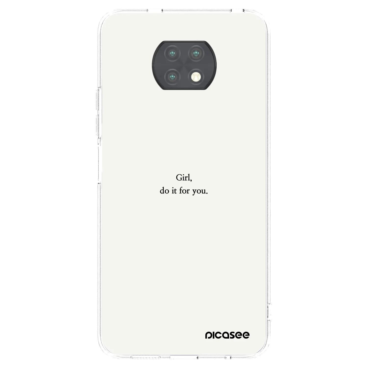Picasee silikonska prozirna maskica za Xiaomi Redmi Note 9T - Girl, do it for you
