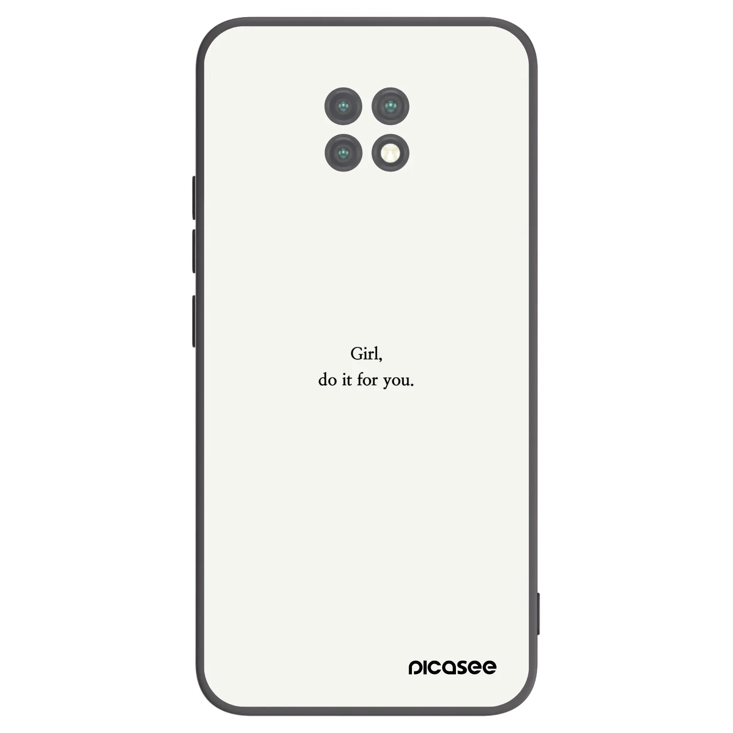 Picasee crna silikonska maskica za Xiaomi Redmi Note 9T - Girl, do it for you