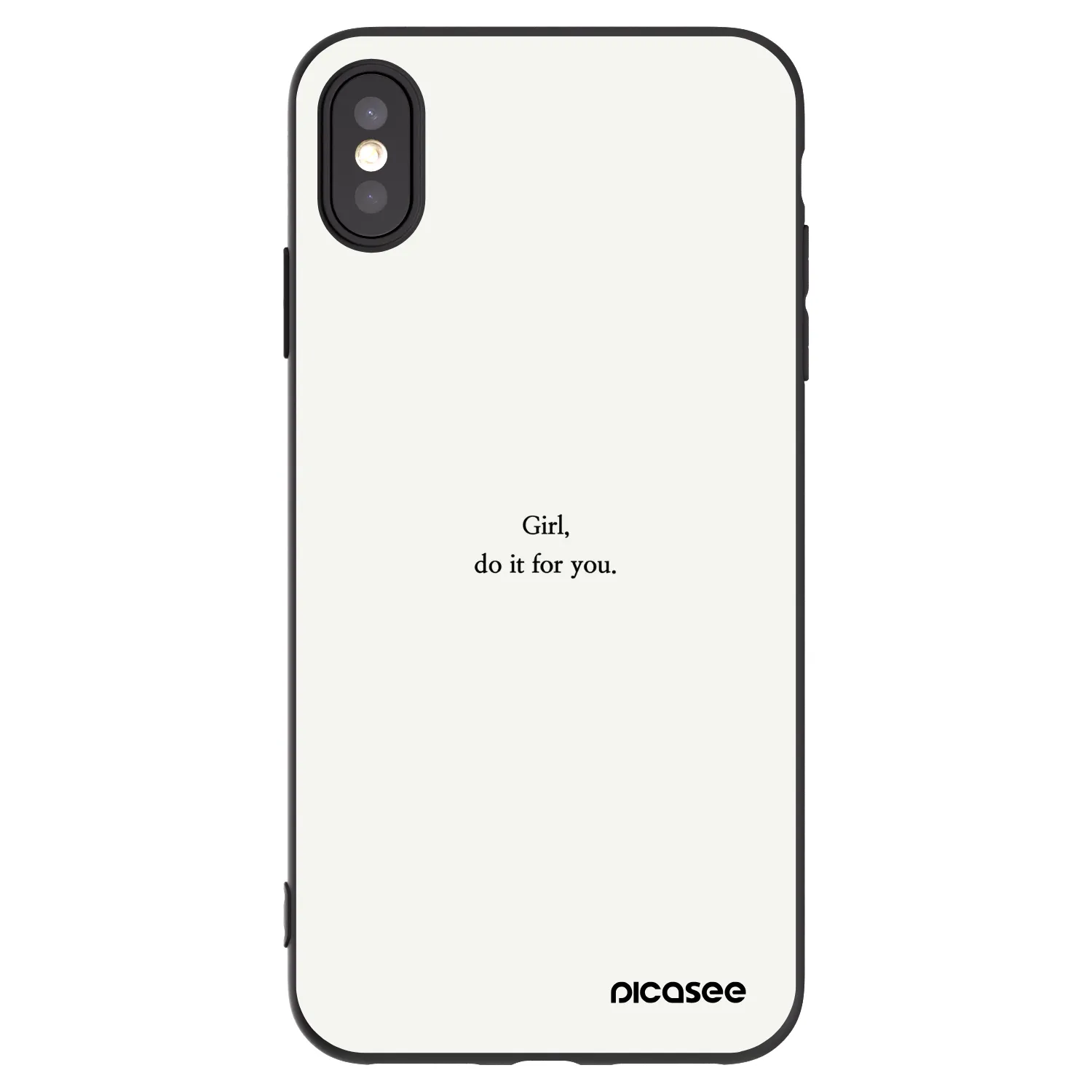 Picasee crna silikonska maskica za Apple iPhone XS Max - Girl, do it for you