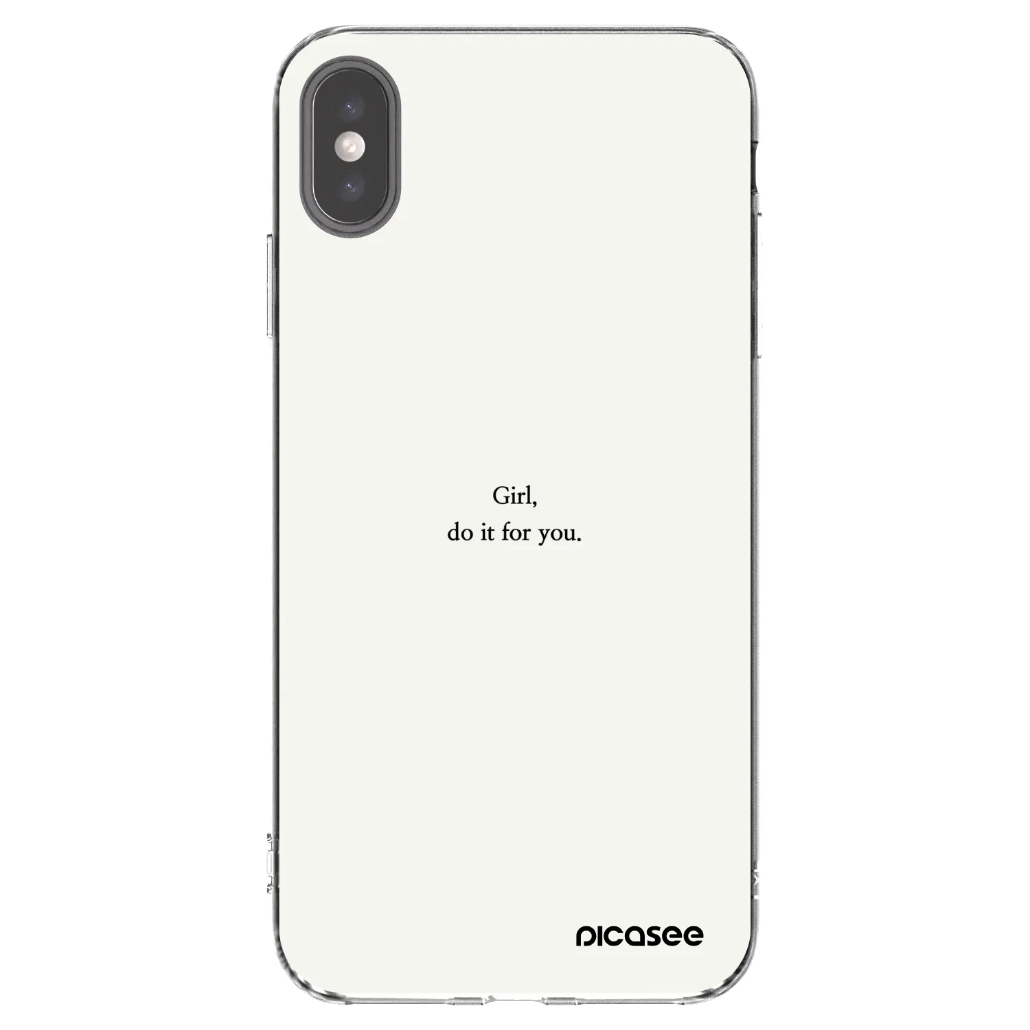 Picasee silikonska prozirna maskica za Apple iPhone XS Max - Girl, do it for you