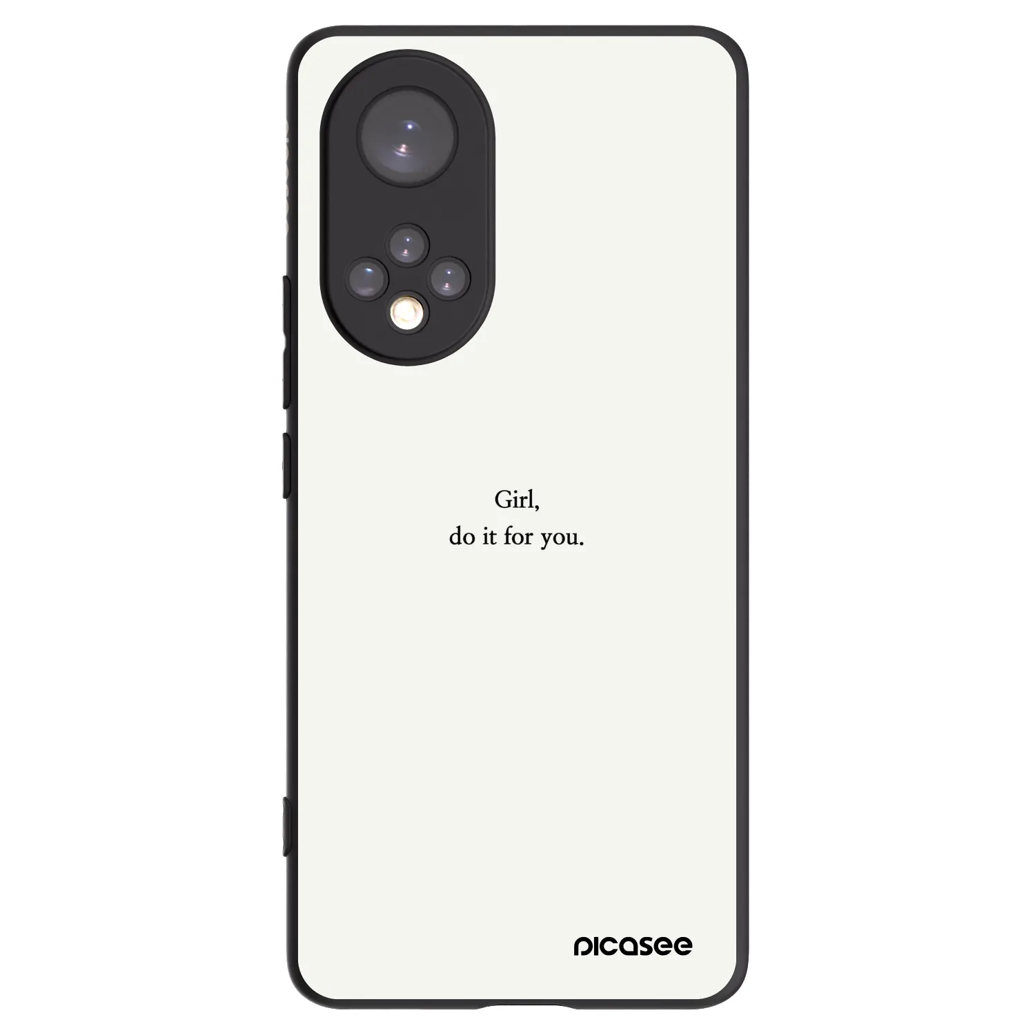 Picasee crna silikonska maskica za Honor 50 5G - Girl, do it for you