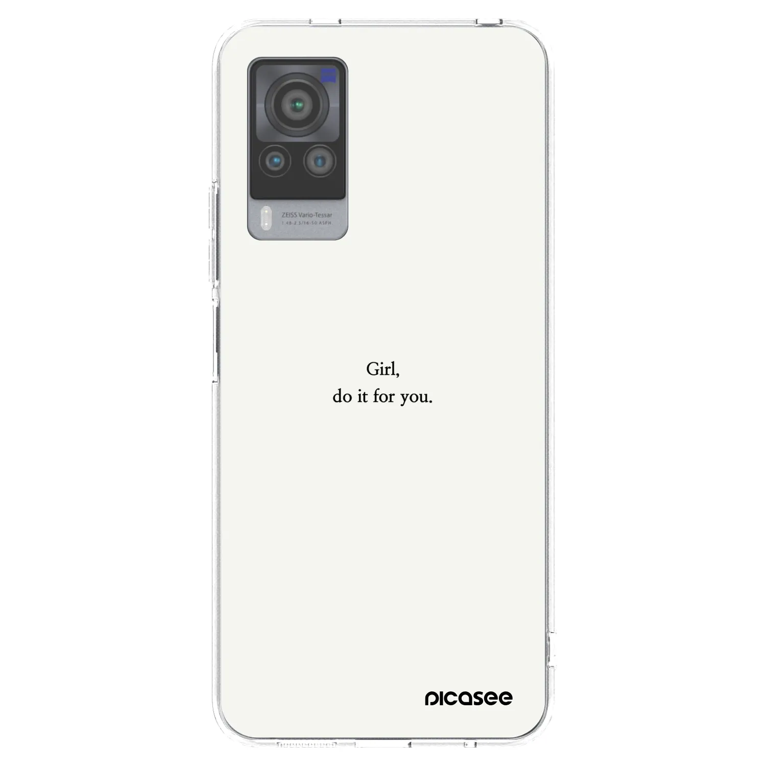 Picasee silikonska prozirna maskica za Vivo X60 Pro 5G - Girl, do it for you
