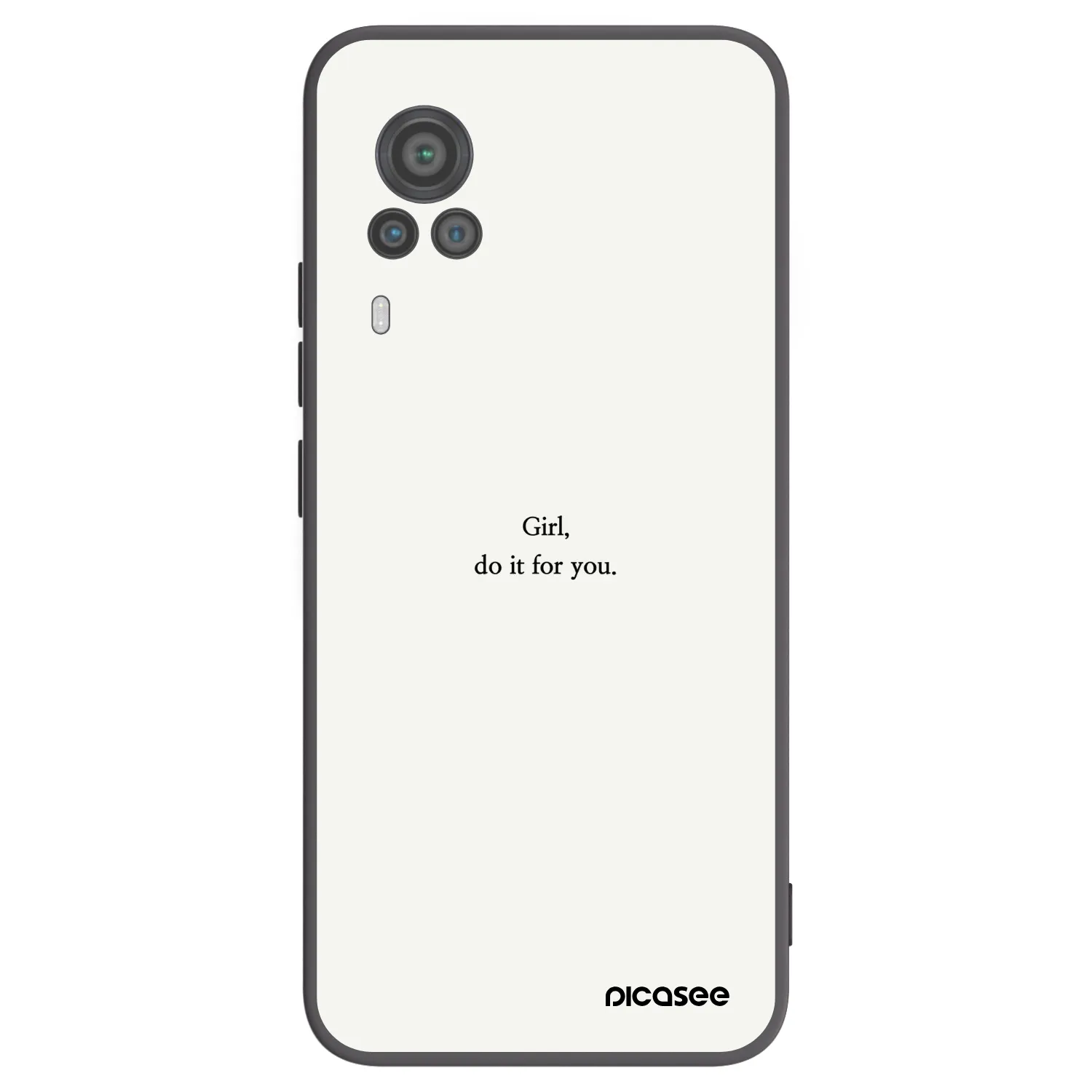 Picasee crna silikonska maskica za Vivo X60 Pro 5G - Girl, do it for you