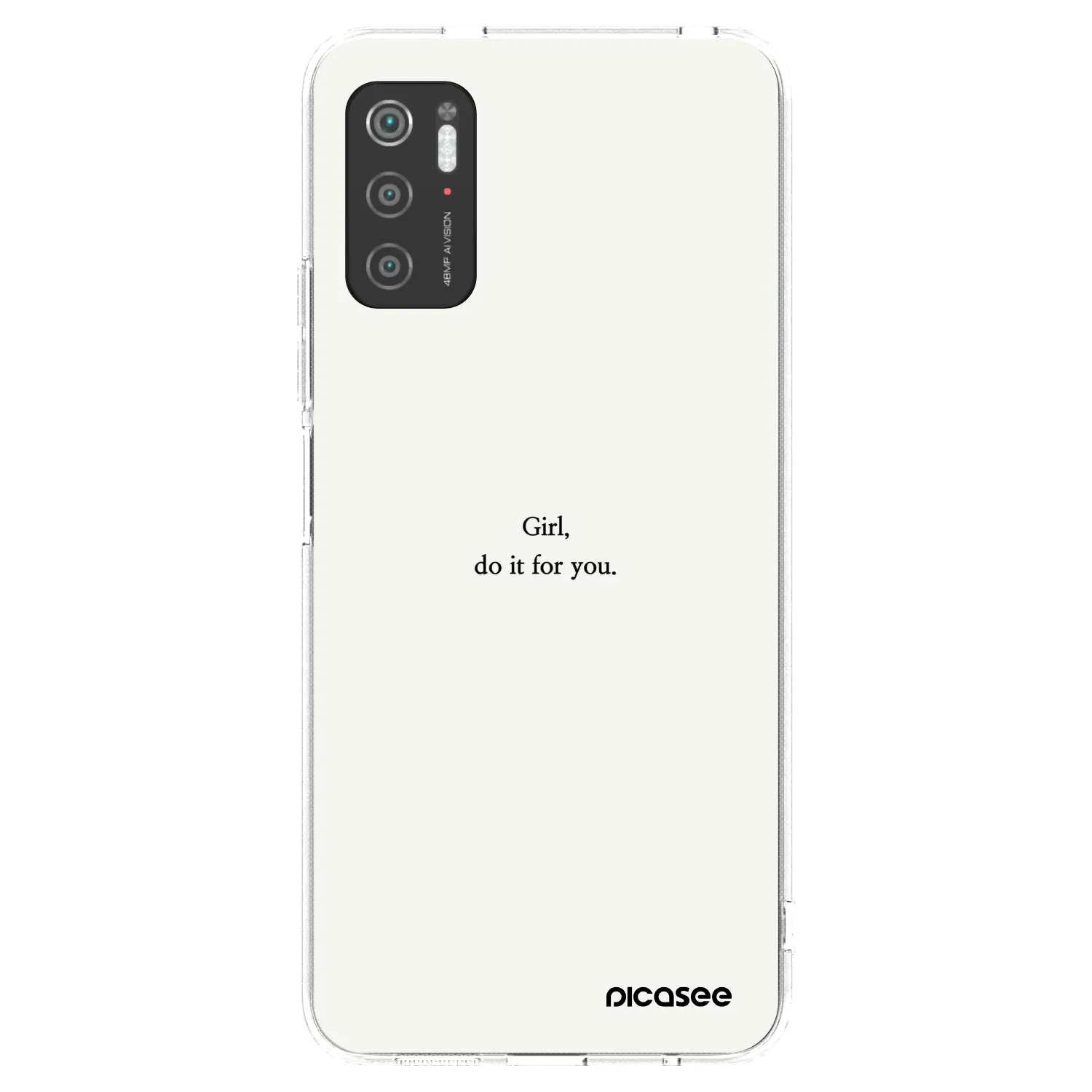 Picasee silikonska prozirna maskica za Xiaomi Poco M3 Pro 5G - Girl, do it for you