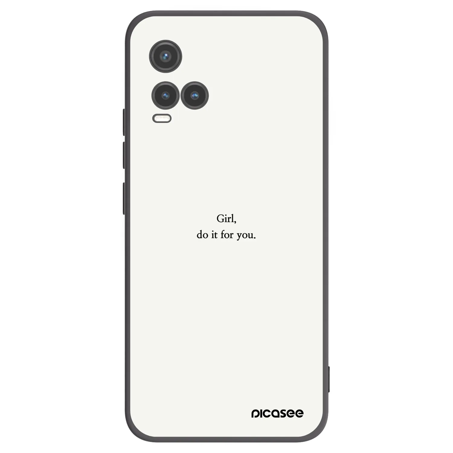 Picasee crna silikonska maskica za Vivo Y33s - Girl, do it for you
