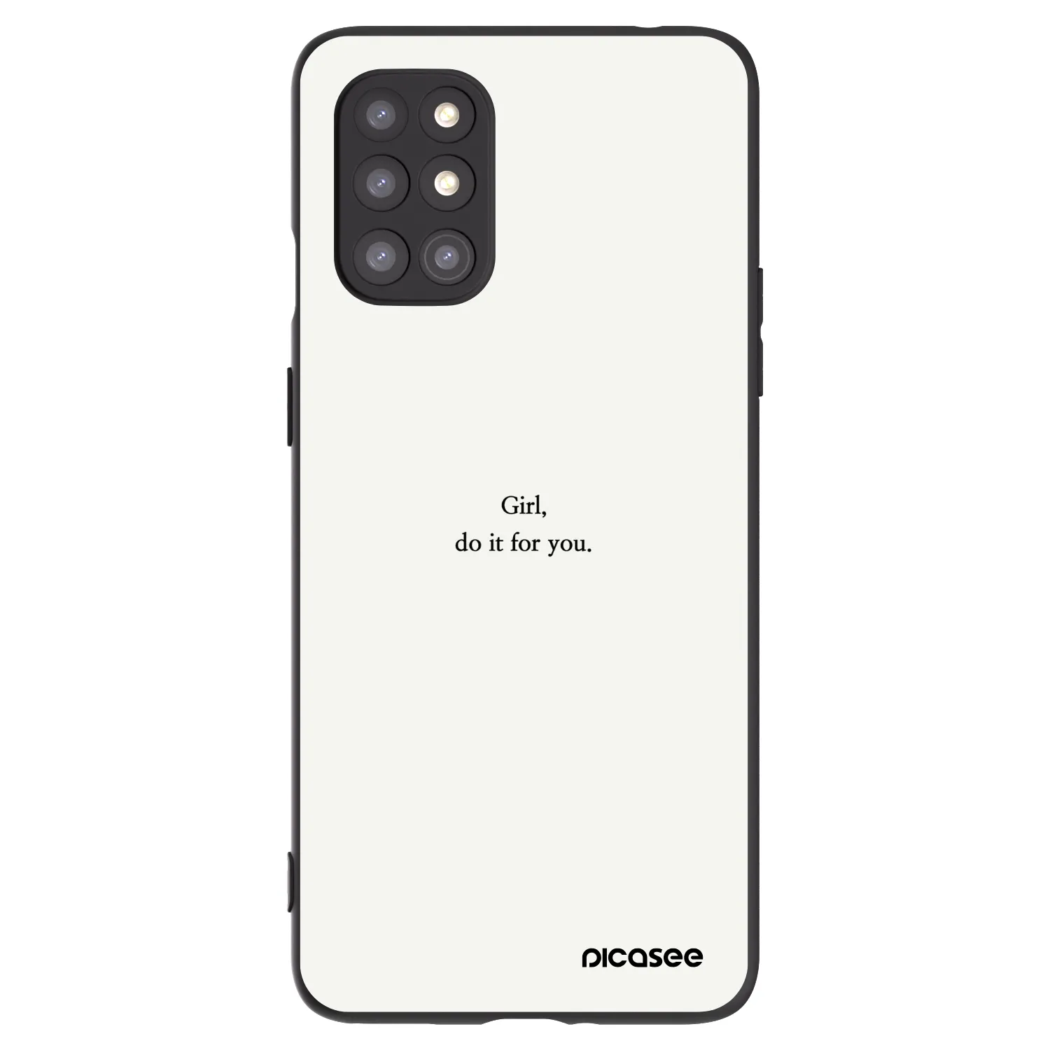 Picasee crna silikonska maskica za OnePlus 8T - Girl, do it for you