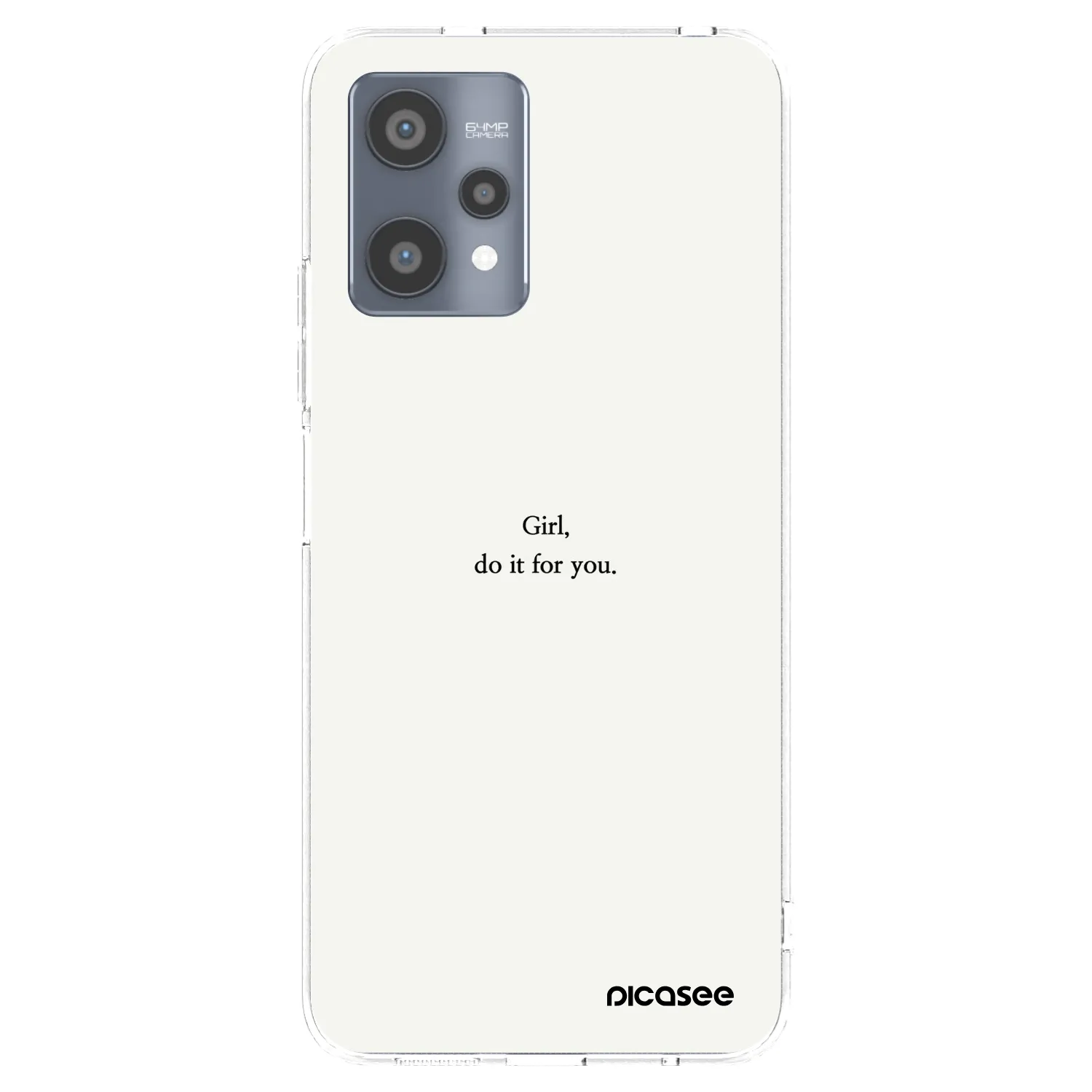 Picasee silikonska prozirna maskica za Realme 9 Pro 5G - Girl, do it for you