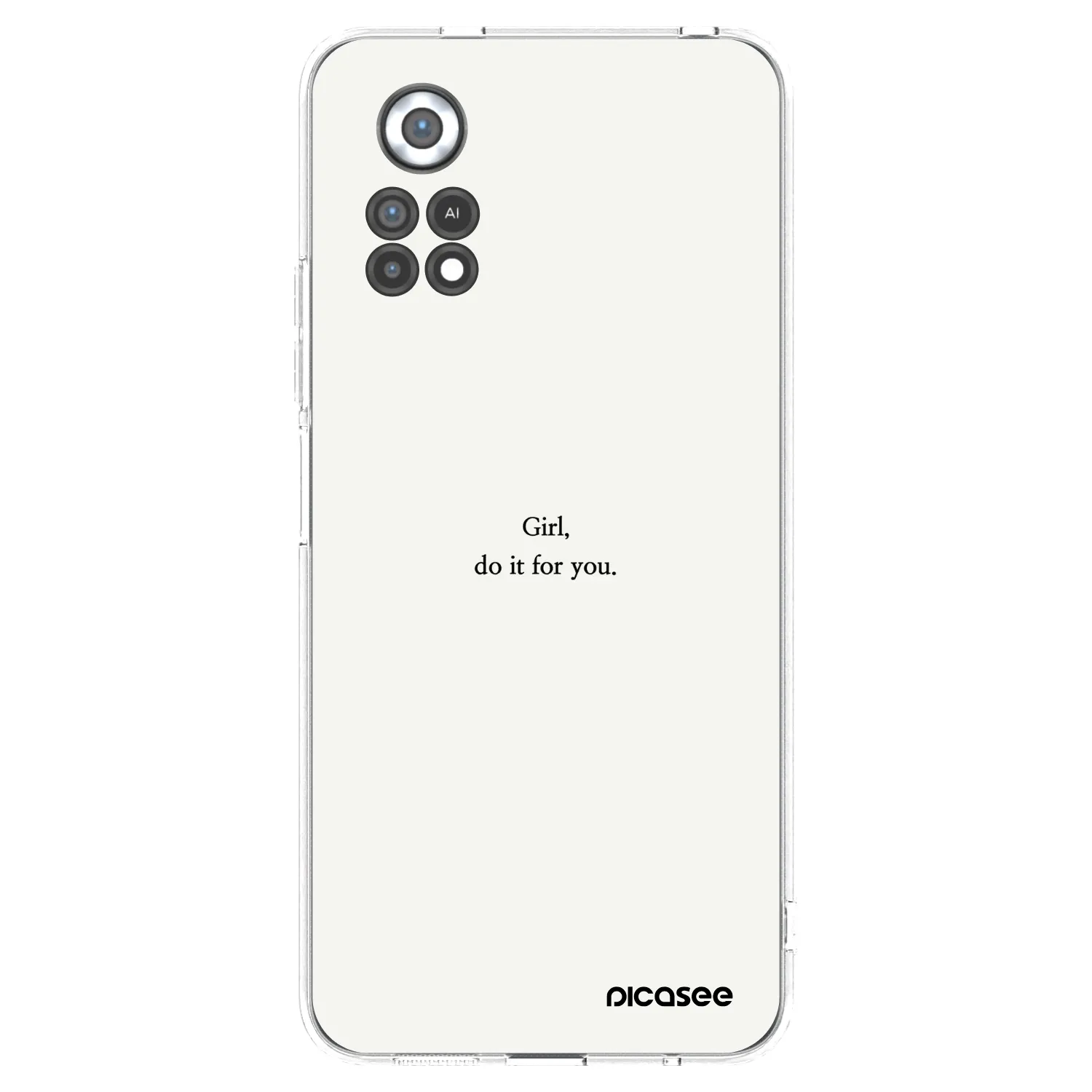 Picasee silikonska prozirna maskica za Xiaomi Poco X4 Pro 5G - Girl, do it for you