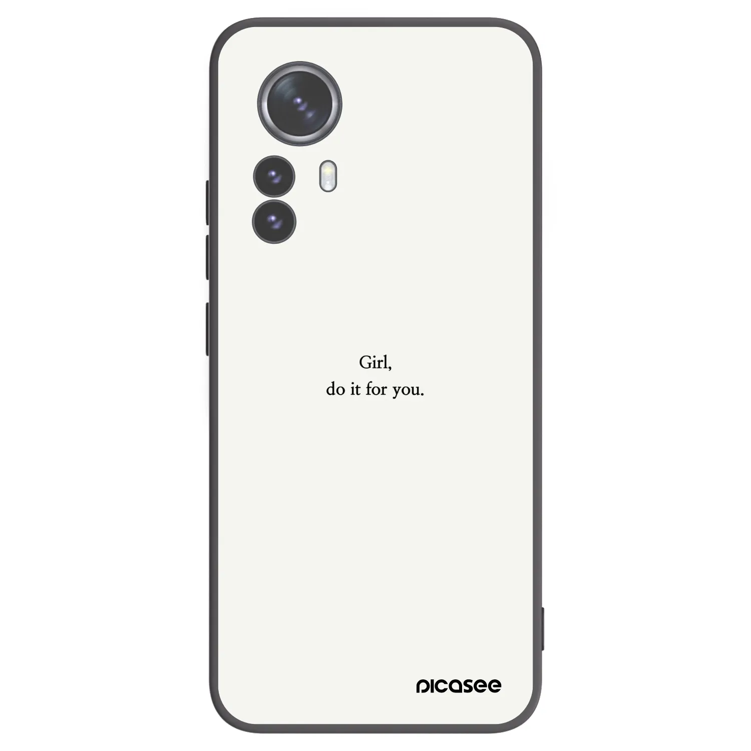 Picasee crna silikonska maskica za Xiaomi 12 Pro - Girl, do it for you
