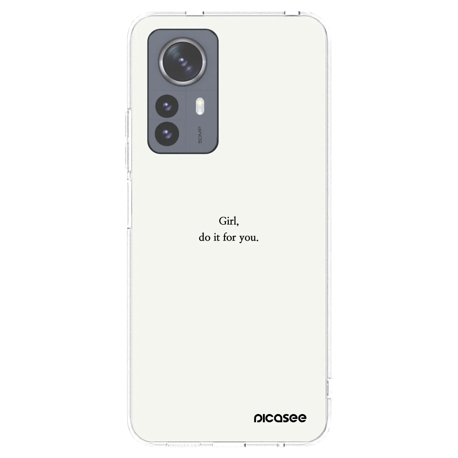 Picasee silikonska prozirna maskica za Xiaomi 12 Pro - Girl, do it for you