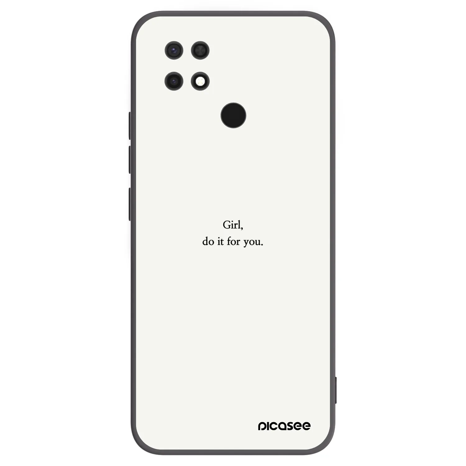 Picasee crna silikonska maskica za Xiaomi Redmi 10C - Girl, do it for you