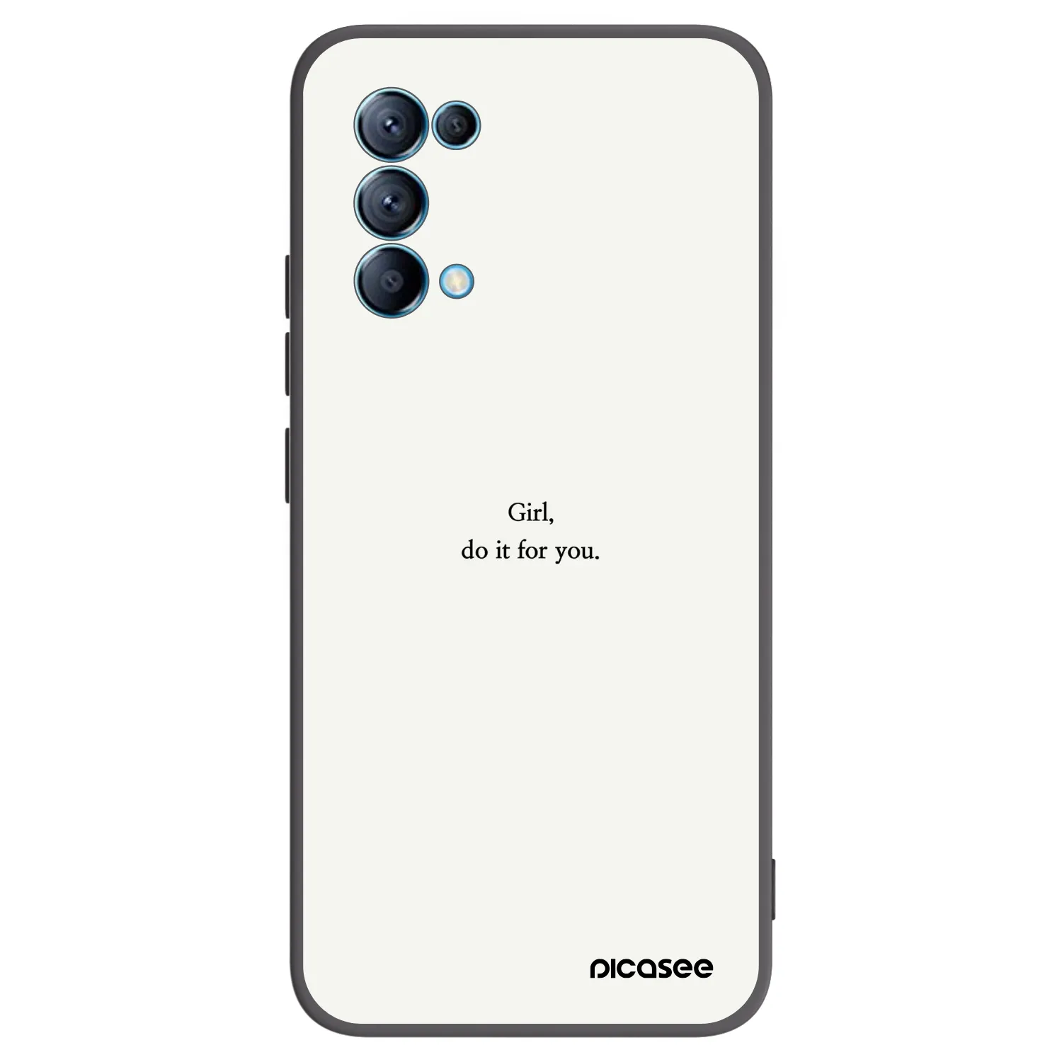 Picasee crna silikonska maskica za OPPO Reno 5 5G - Girl, do it for you