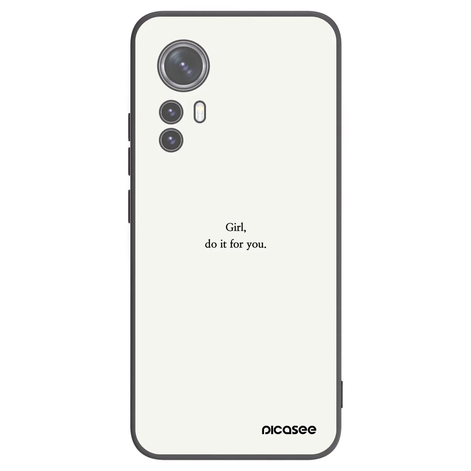 Picasee crna silikonska maskica za Xiaomi 12X - Girl, do it for you