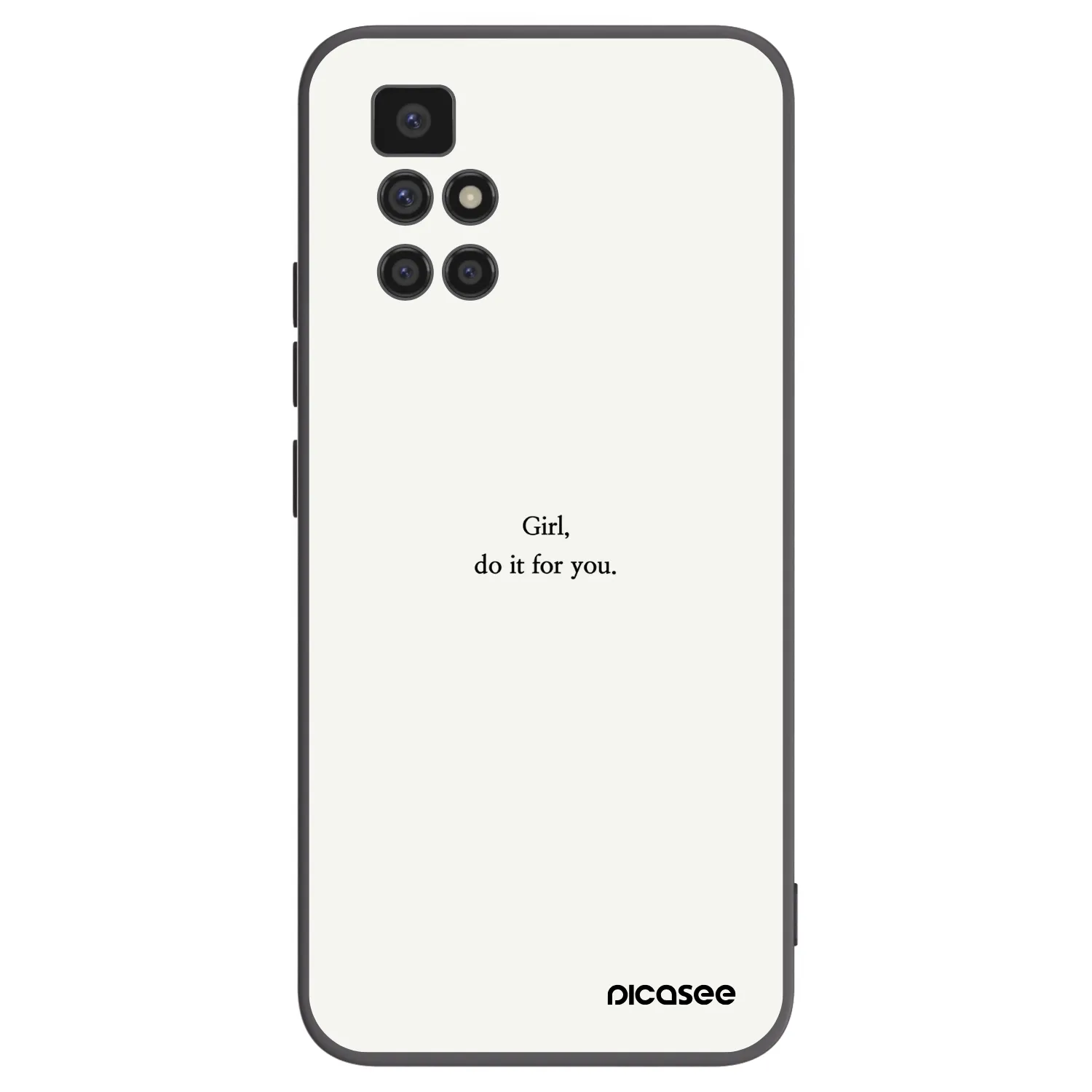 Picasee crna silikonska maskica za Xiaomi Redmi 10 (2022) - Girl, do it for you