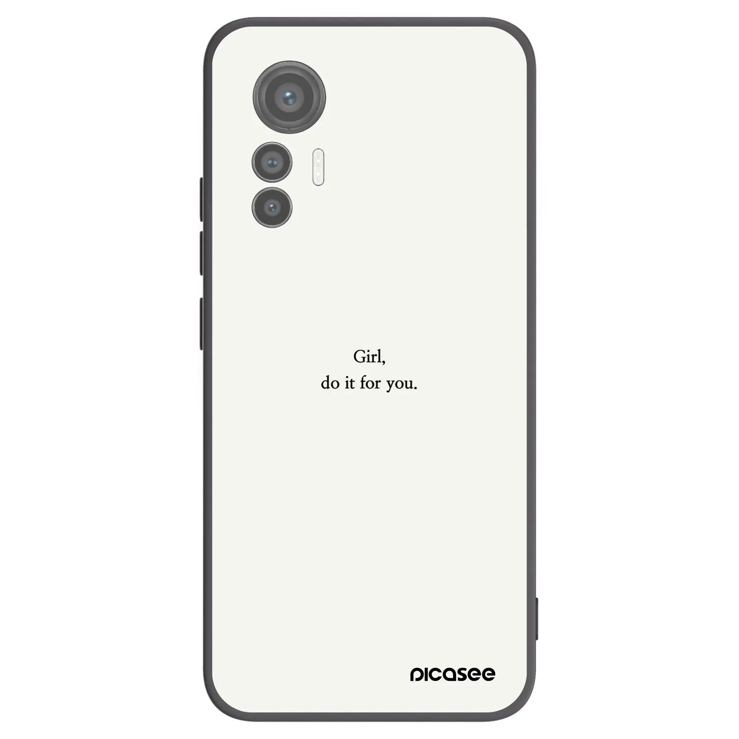 Picasee crna silikonska maskica za Xiaomi 12 Lite - Girl, do it for you