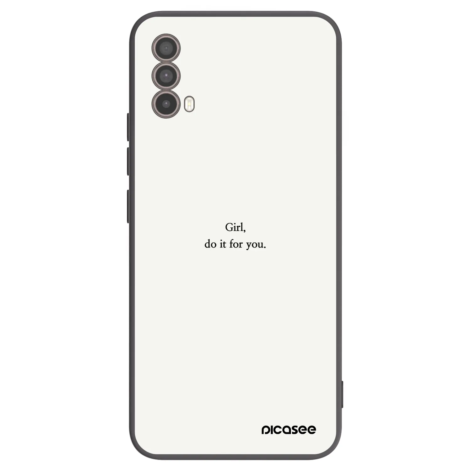 Picasee crna silikonska maskica za Motorola Moto E40 - Girl, do it for you