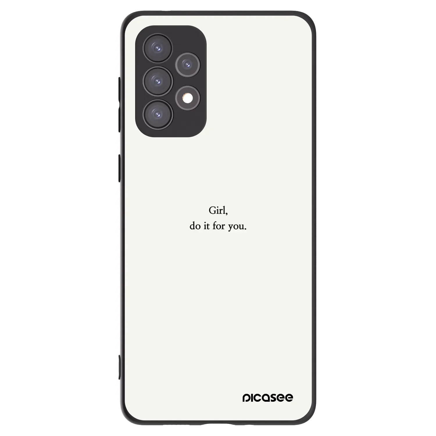 Picasee crna silikonska maskica za Samsung Galaxy A73 5G - Girl, do it for you