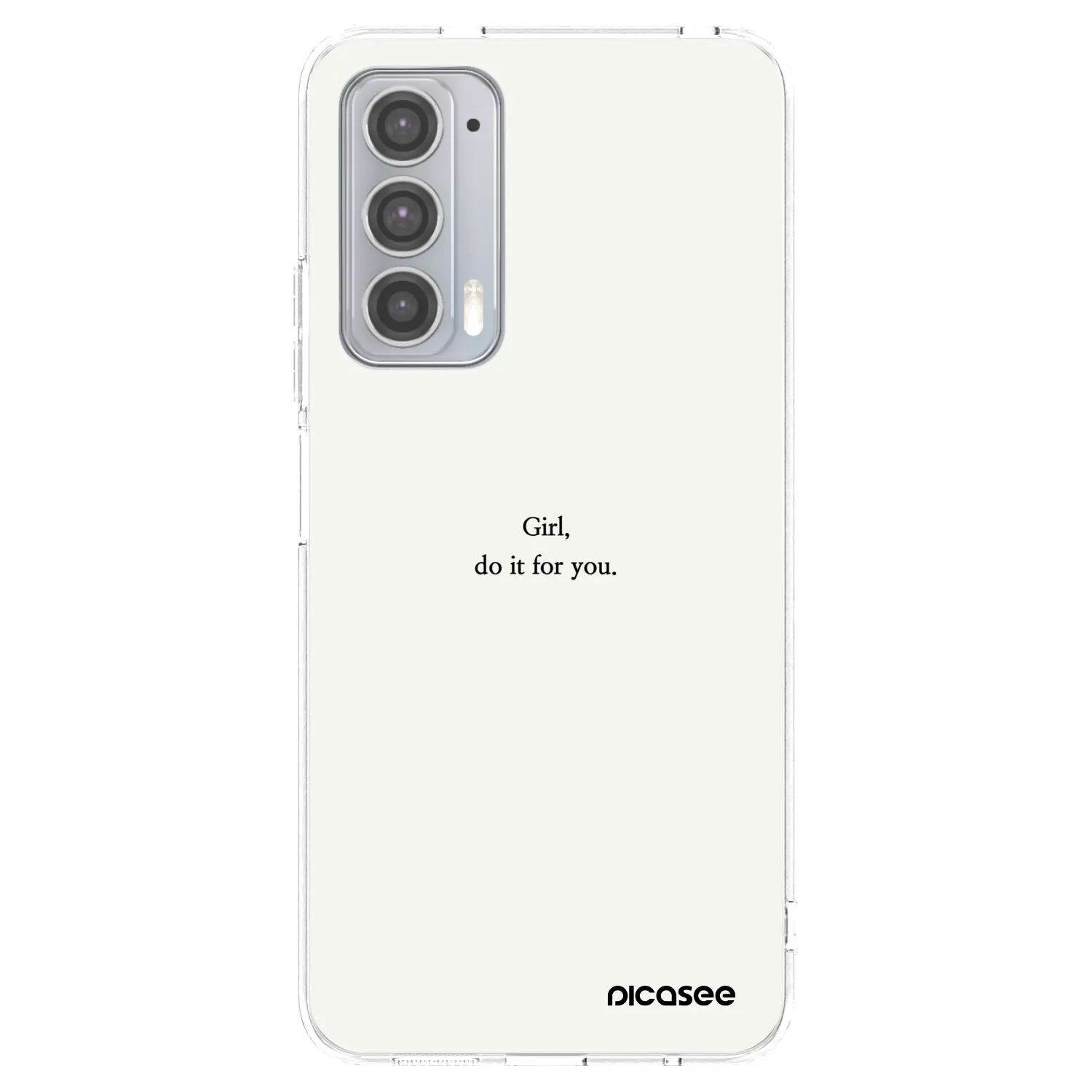 Picasee silikonska prozirna maskica za Motorola Edge 20 - Girl, do it for you