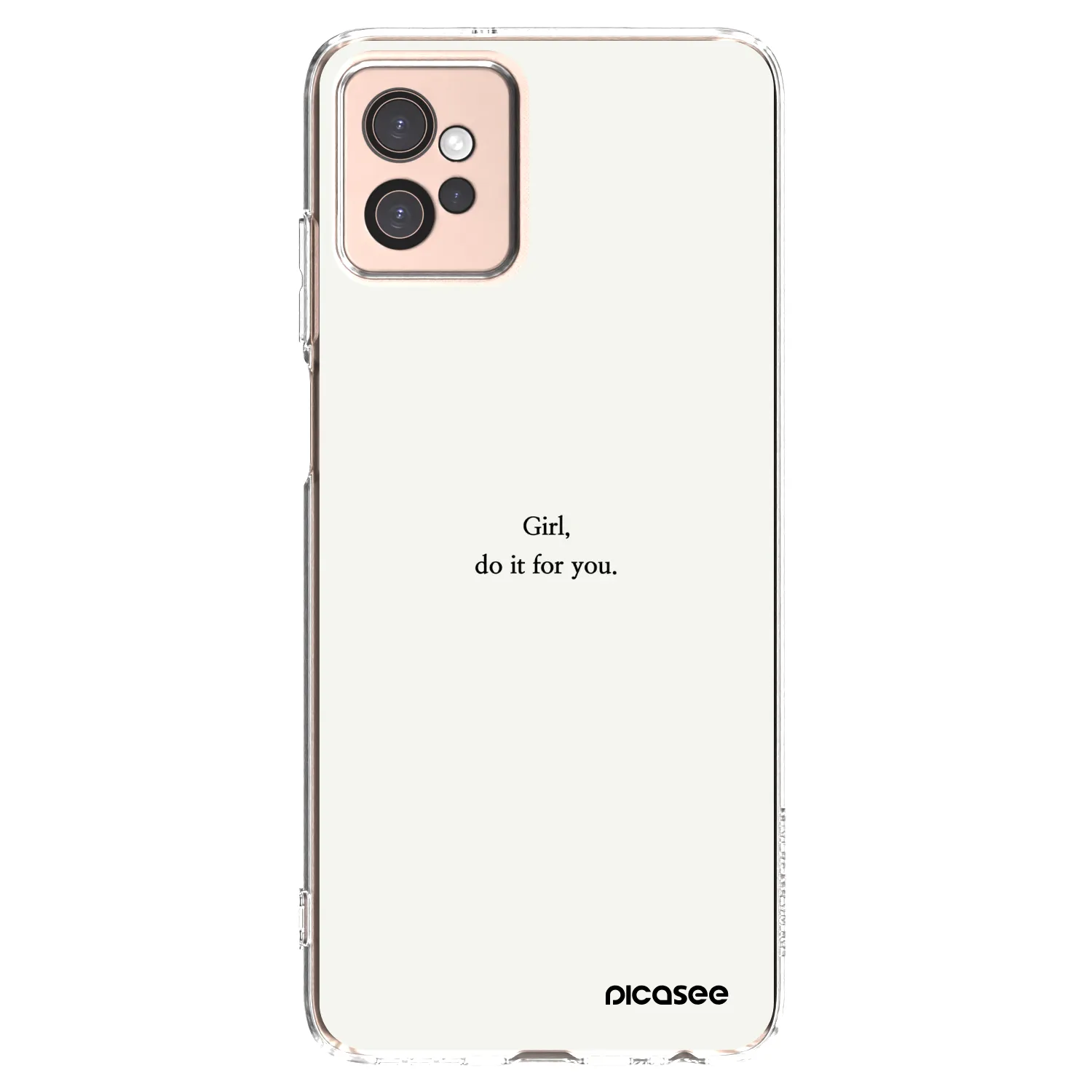 Picasee silikonska prozirna maskica za Motorola Moto G32 - Girl, do it for you