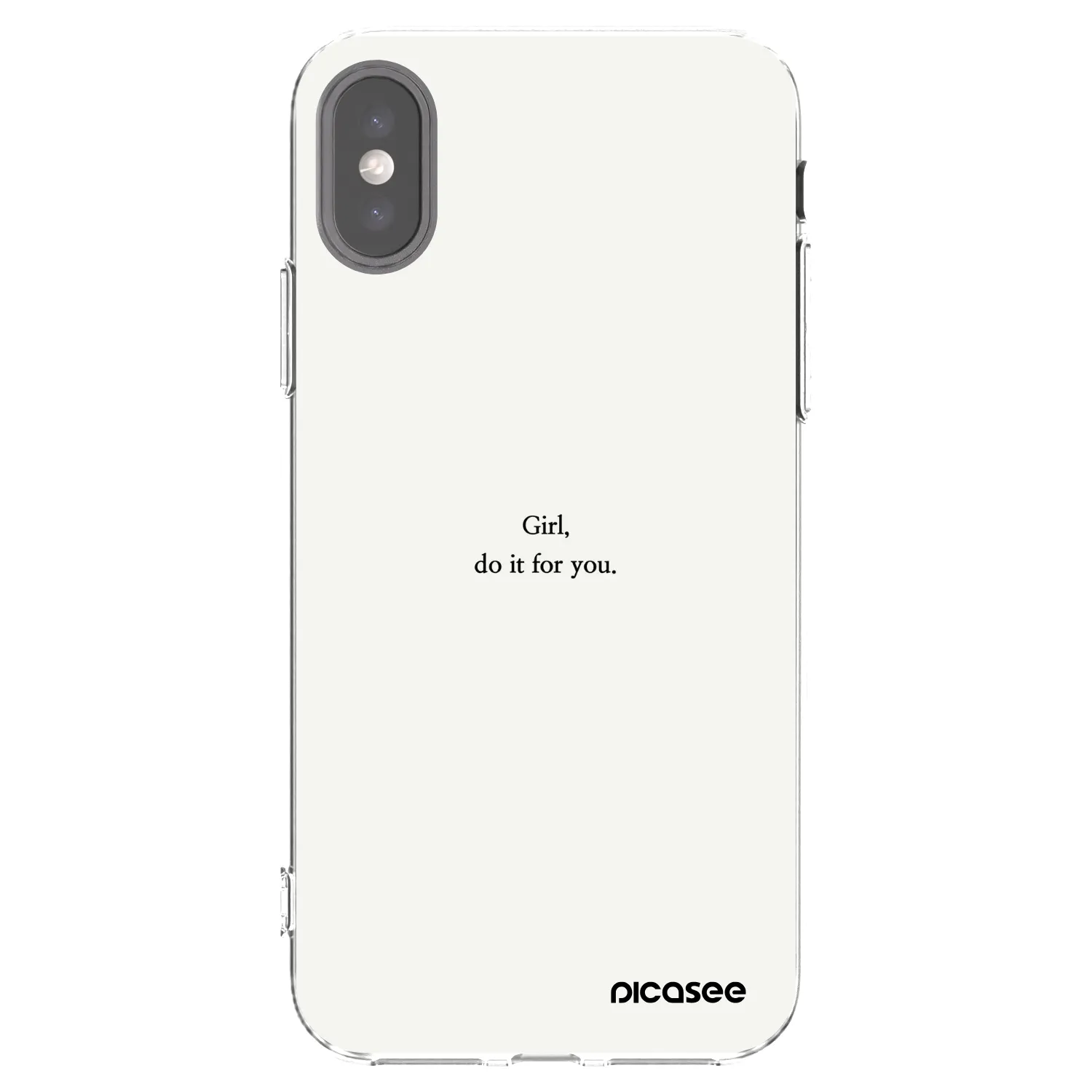 Picasee silikonska prozirna maskica za Apple iPhone X/XS - Girl, do it for you