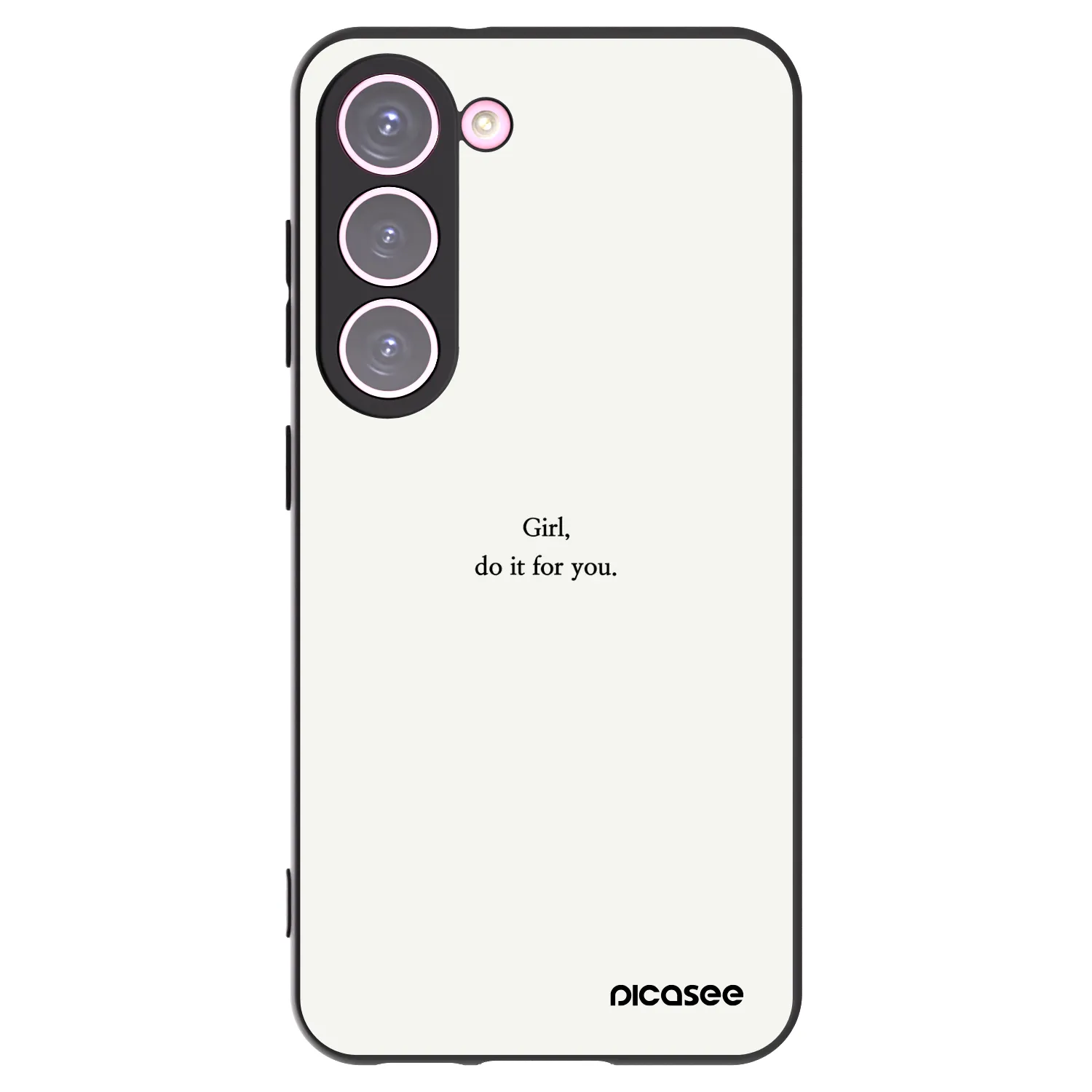 Picasee crna silikonska maskica za Samsung Galaxy S23 5G - Girl, do it for you