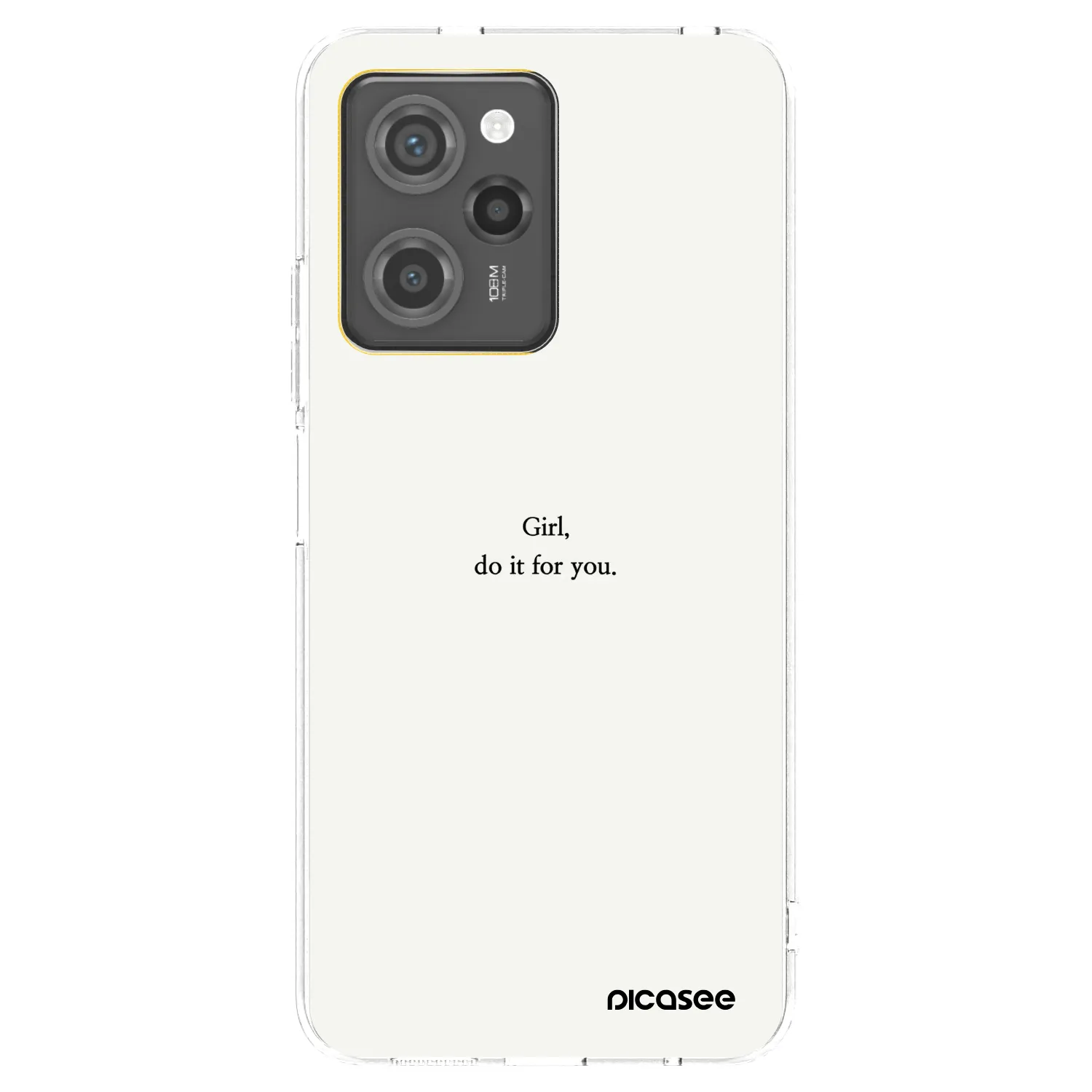 Picasee silikonska prozirna maskica za Xiaomi Poco X5 Pro - Girl, do it for you