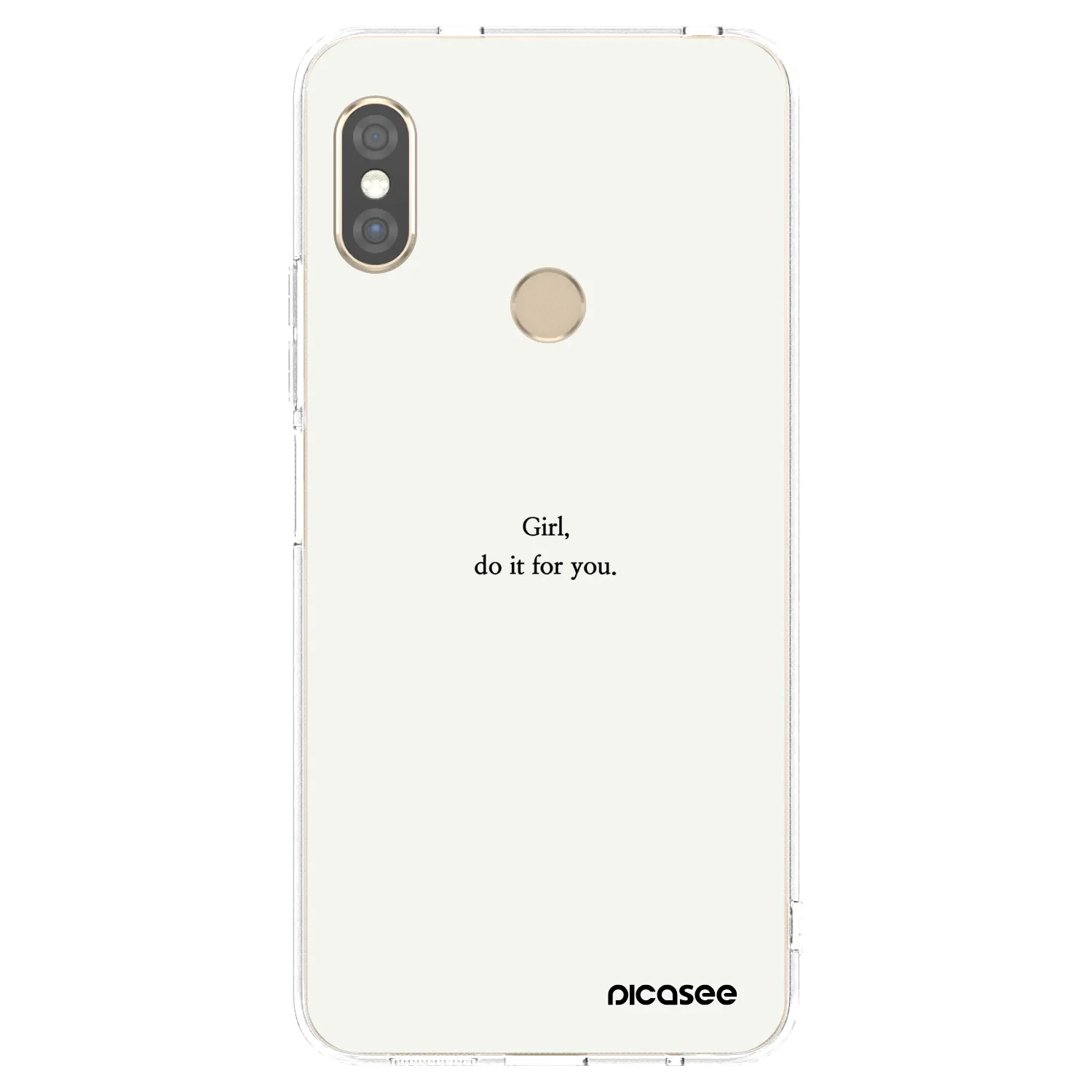 Picasee silikonska prozirna maskica za Xiaomi Redmi Note 5 Global - Girl, do it for you