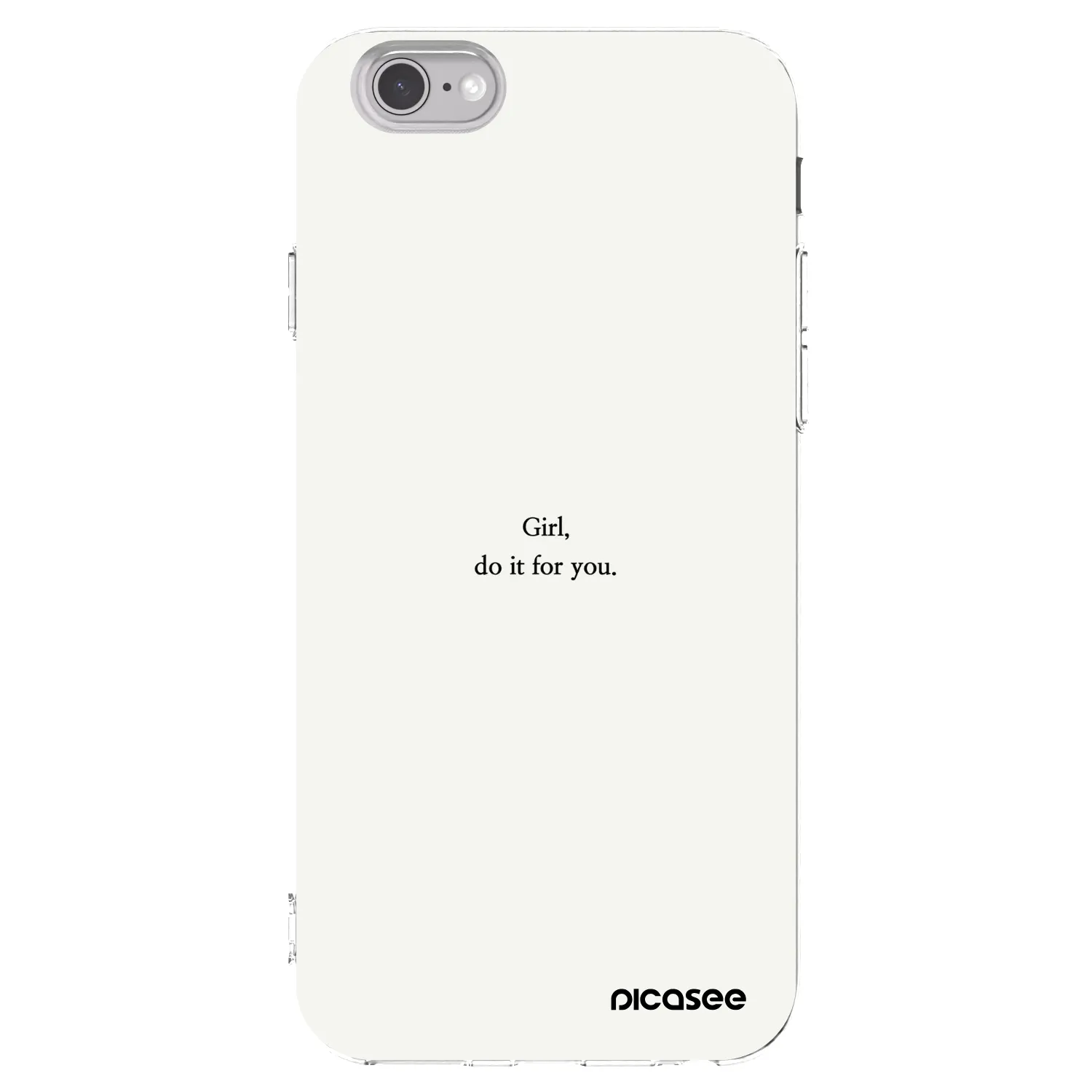 Picasee silikonska prozirna maskica za Apple iPhone 6/6S - Girl, do it for you