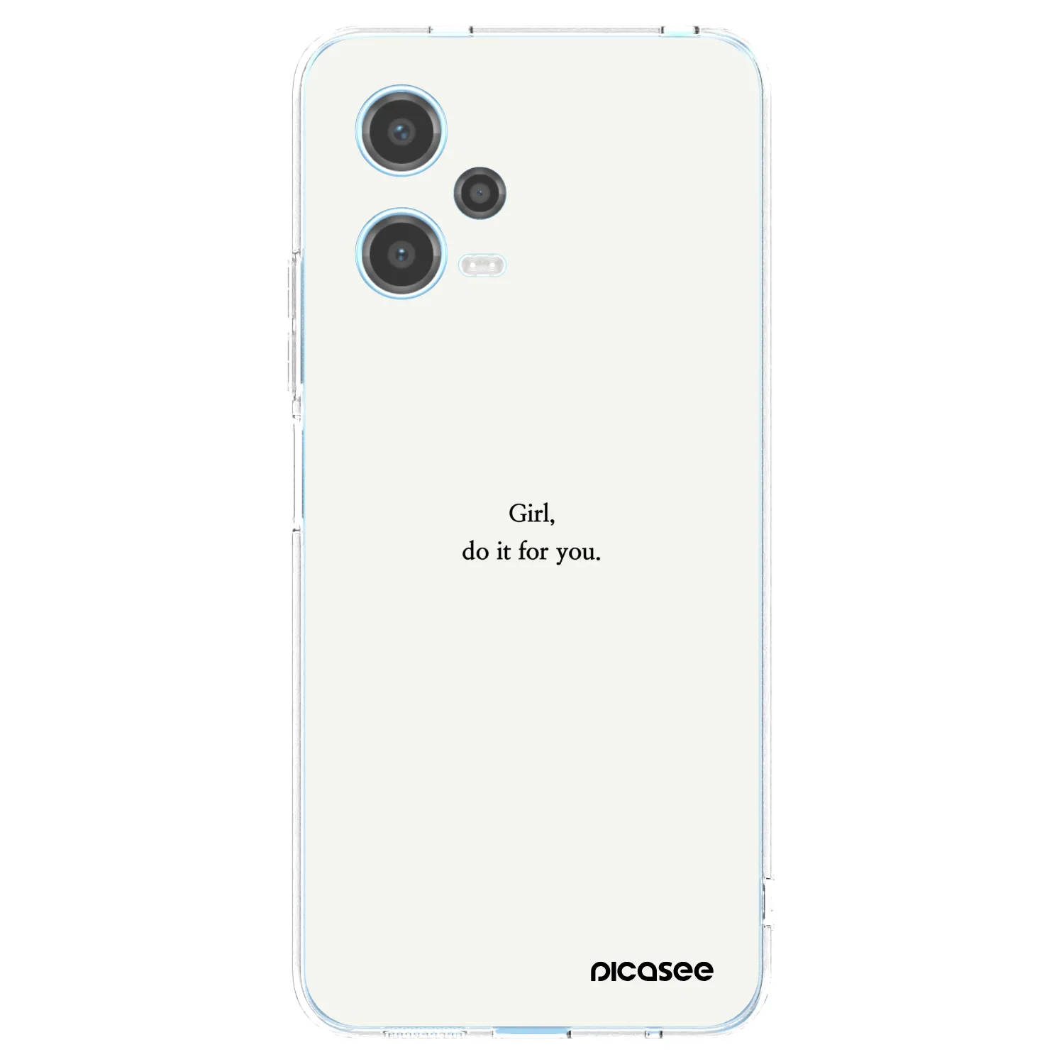 Picasee silikonska prozirna maskica za Xiaomi Redmi Note 12 5G - Girl, do it for you