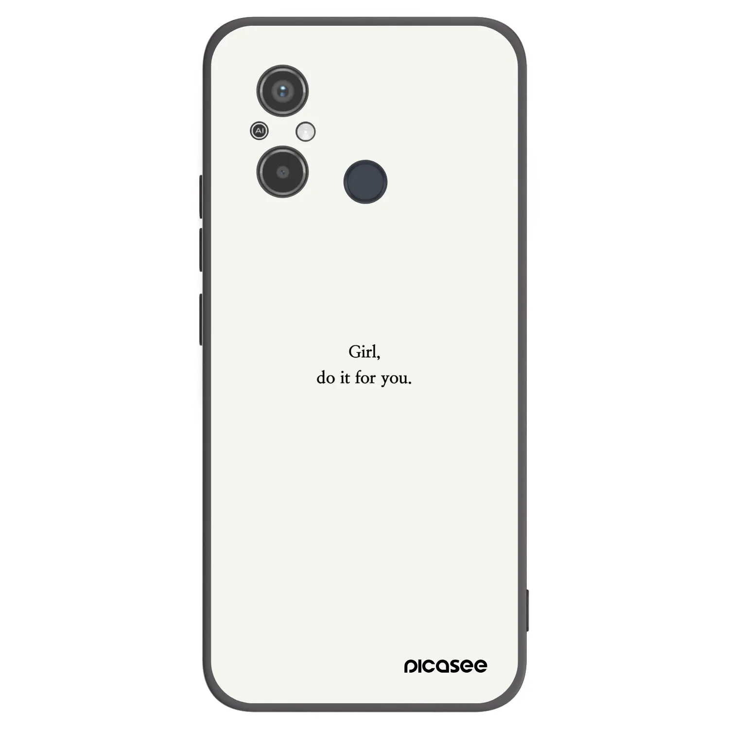 Picasee crna silikonska maskica za Xiaomi Redmi 12C - Girl, do it for you